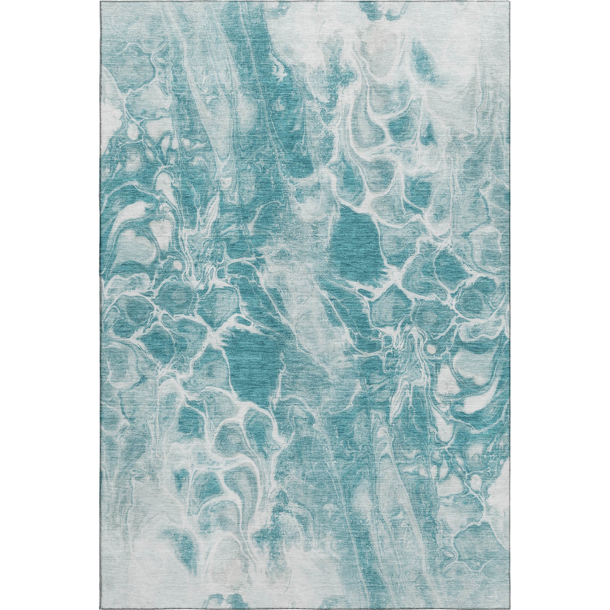 Bogota Machine Washable Transitional Teal Rug 2'6" x 3'10" #shape_Rectangle