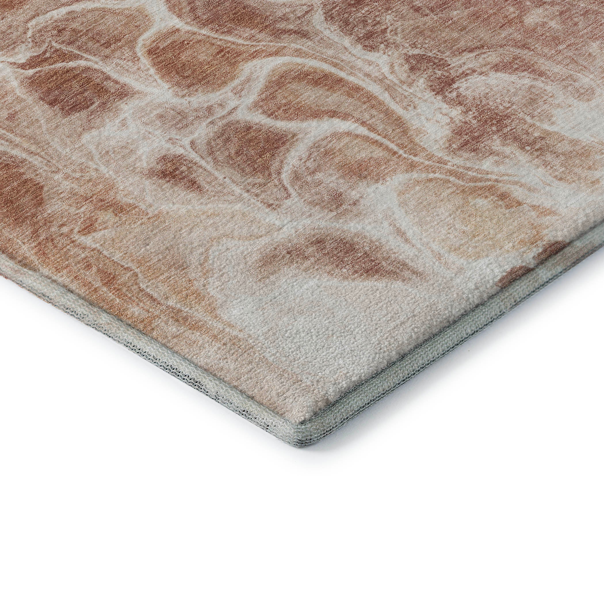 Bogota Machine Washable Transitional Terracotta Orange Rug 1'8" x 2'6" #shape_Rectangle