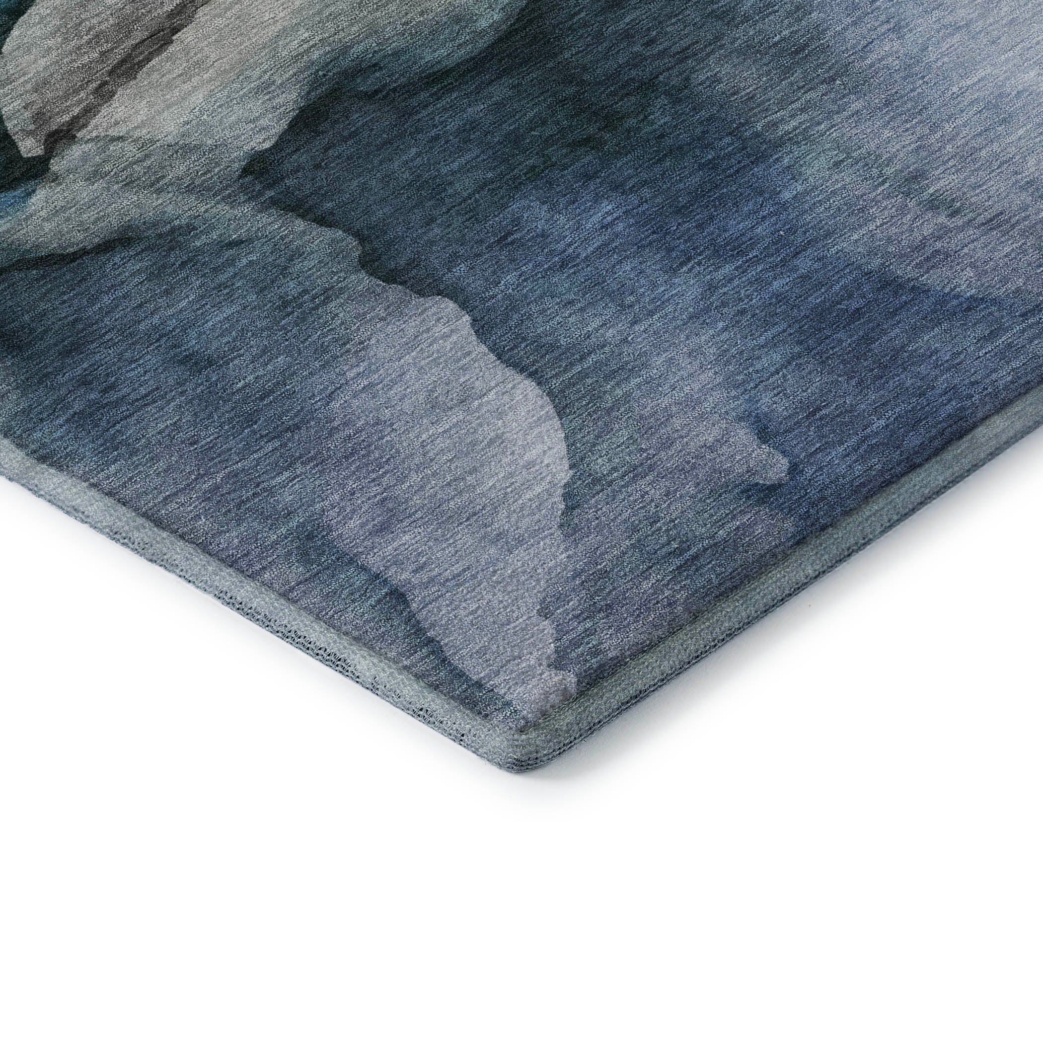 Tbilisi Machine Washable Transitional Blue Rug 1'8" x 2'6" #shape_Rectangle