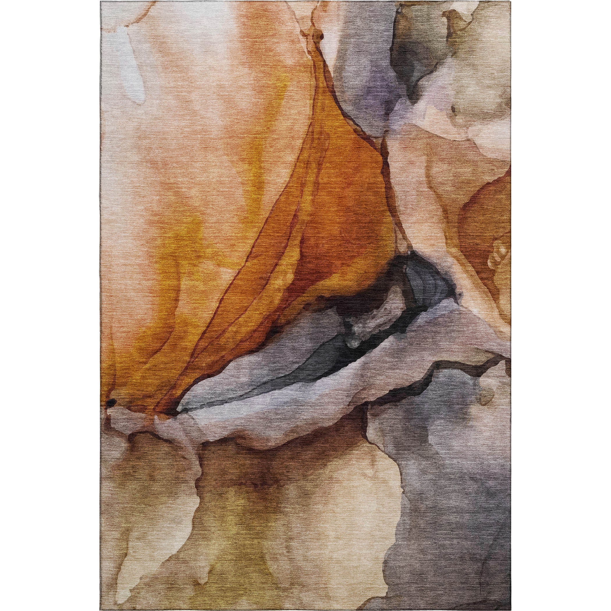 Tbilisi Machine Washable Transitional Paprika Orange Rug 2'6" x 3'10" #shape_Rectangle