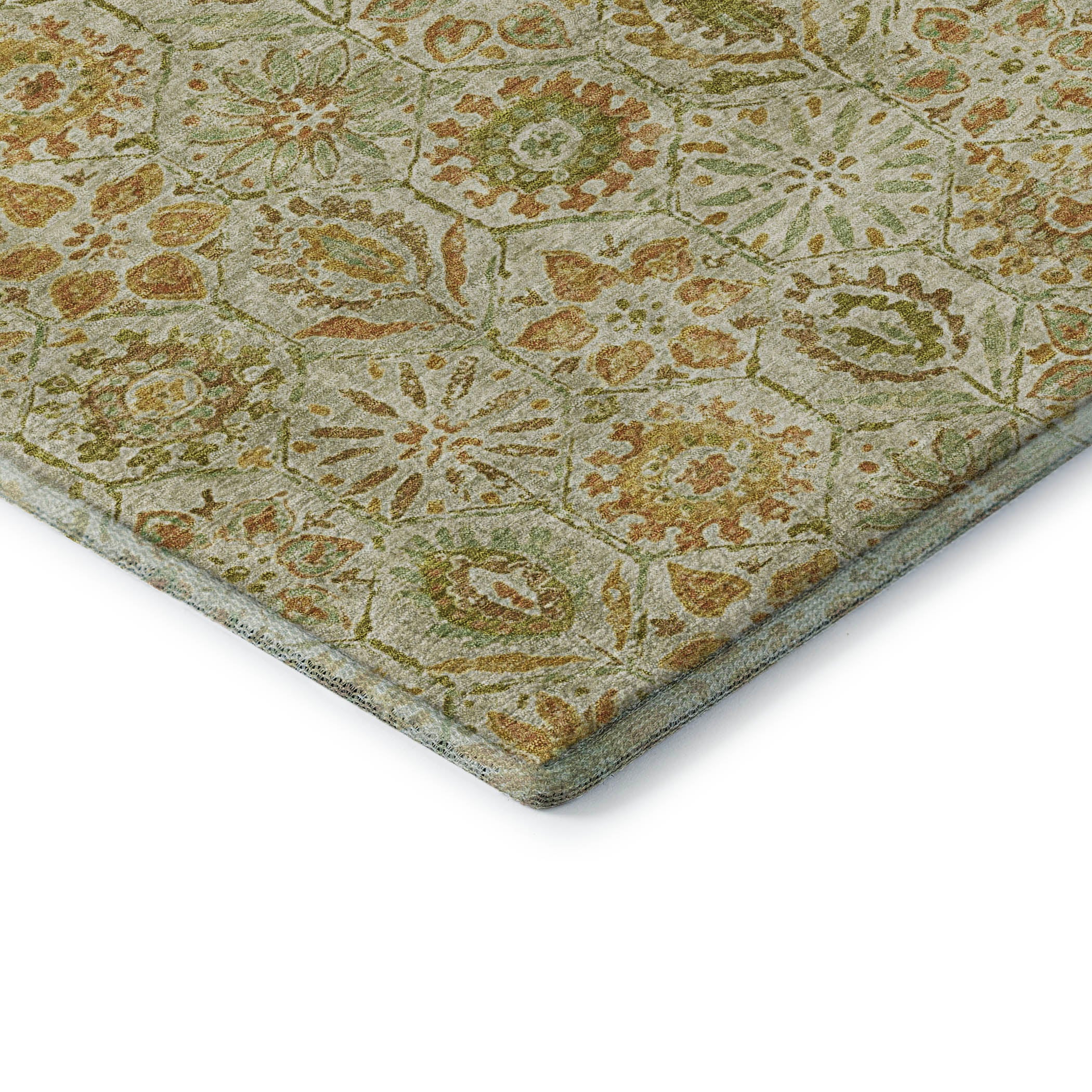 Split Machine Washable Transitional Beige Brown Rug 1'8" x 2'6" #shape_Rectangle