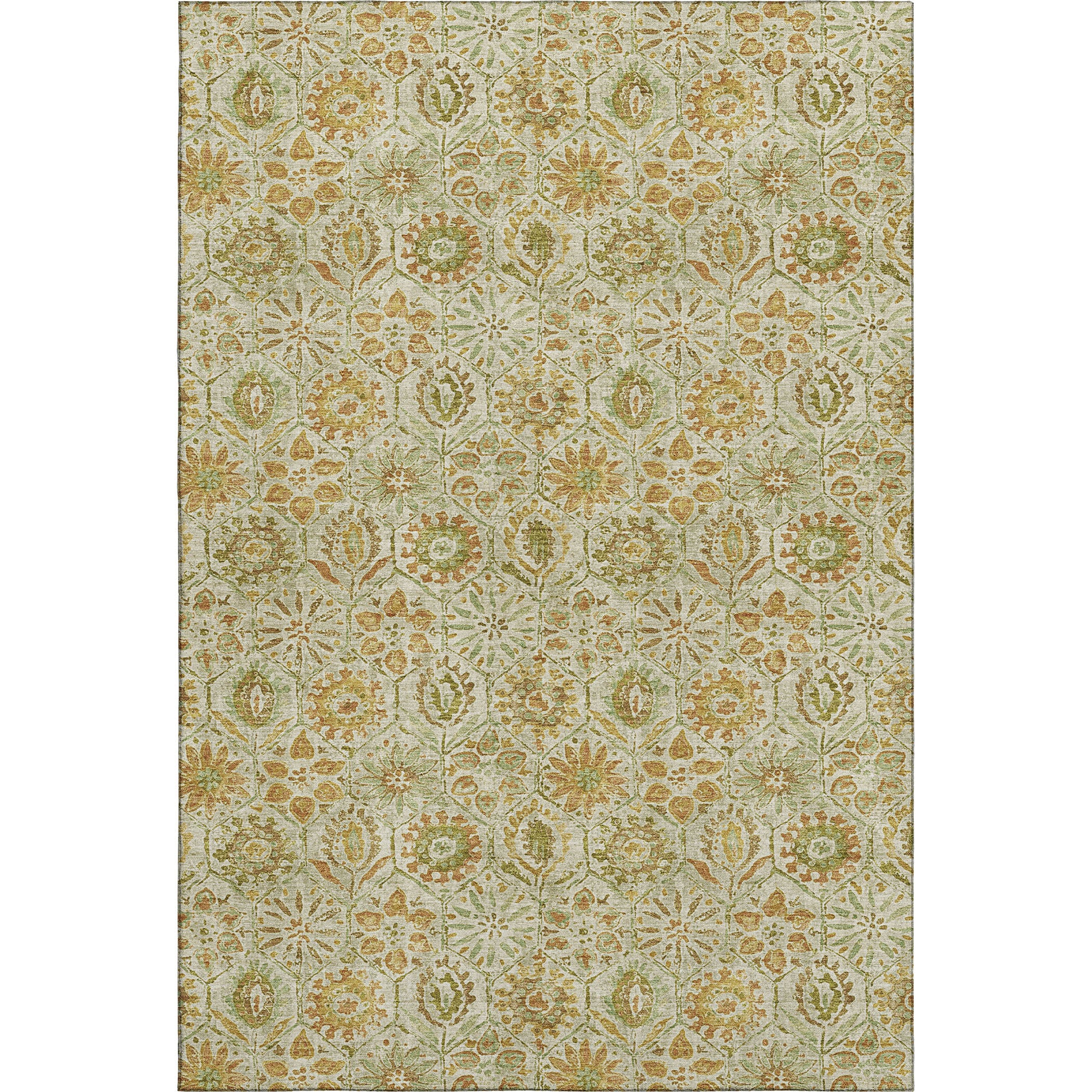 Split Machine Washable Transitional Beige Brown Rug 2'6" x 3'10" #shape_Rectangle