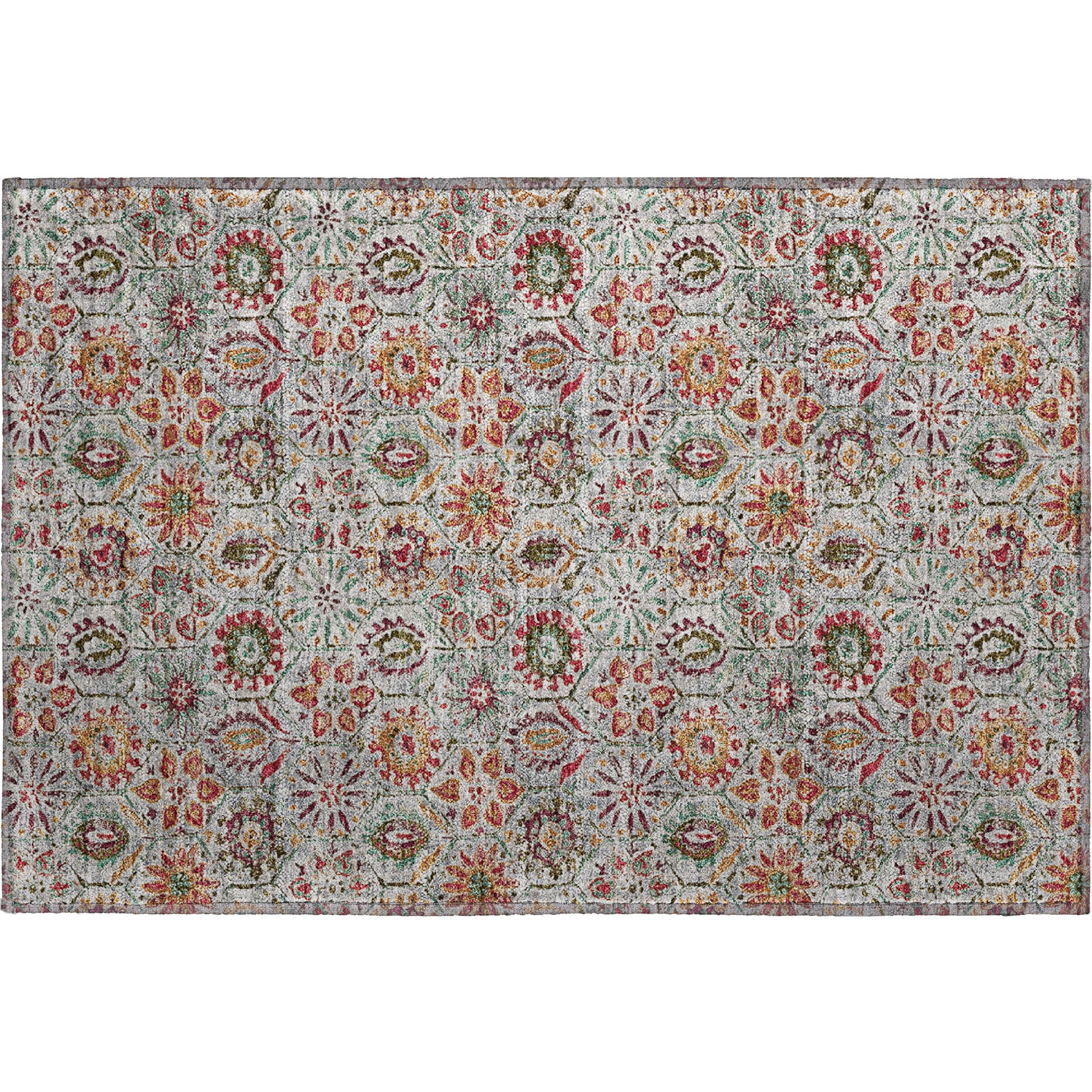 Split Machine Washable Transitional Paprika Orange Rug 1'8" x 2'6" #shape_Rectangle