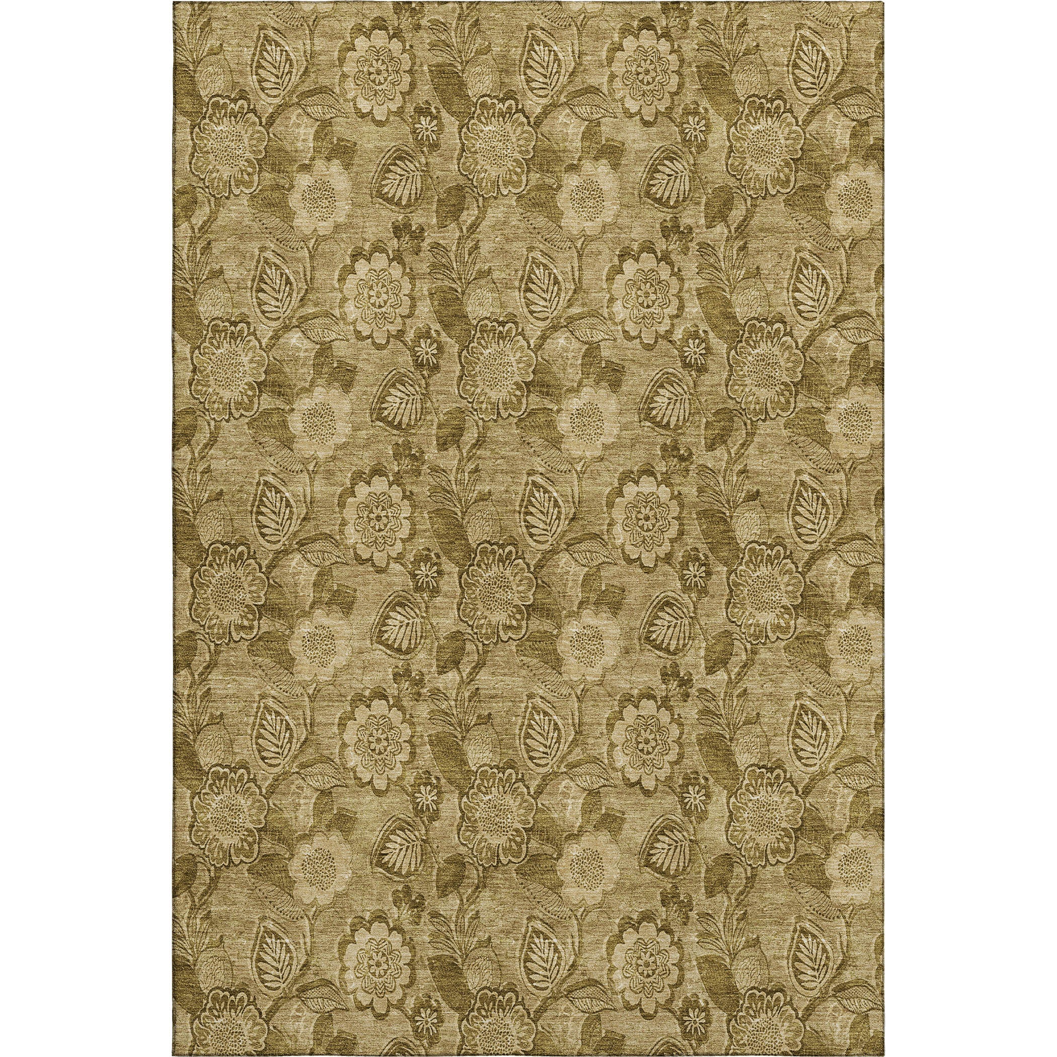 Mdina Machine Washable Transitional Mocha Brown Rug 2'6" x 3'10" #shape_Rectangle