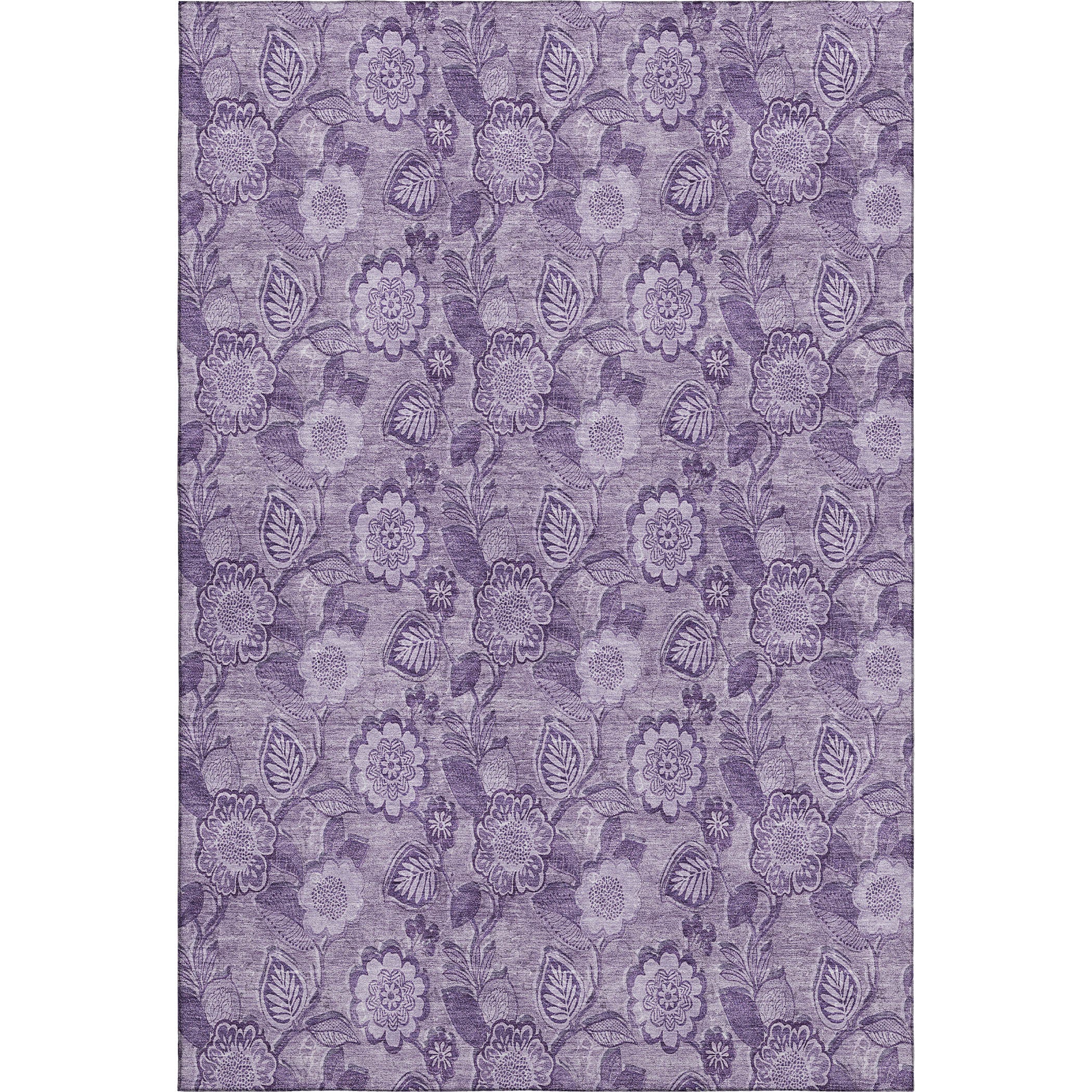 Mdina Machine Washable Transitional Plum Purple Rug 2'6" x 3'10" #shape_Rectangle