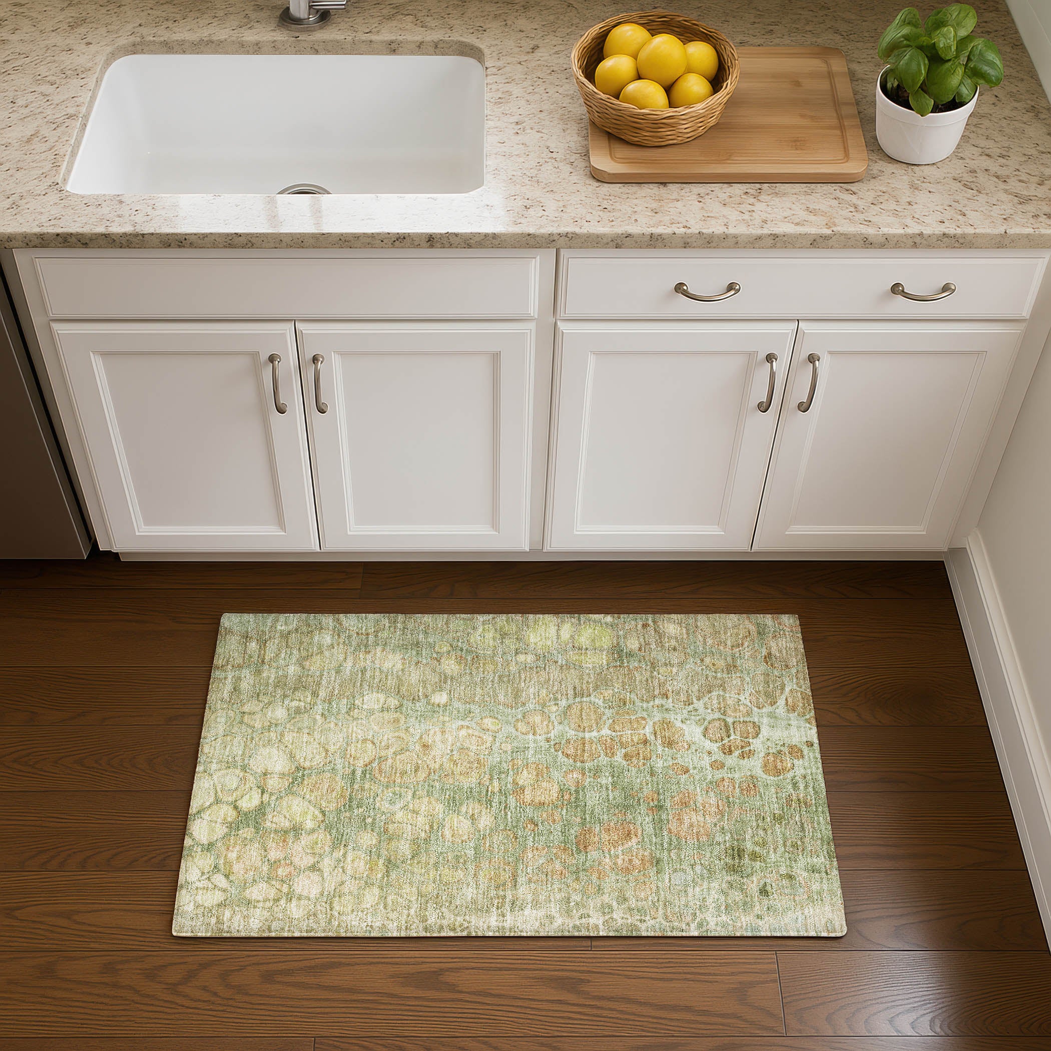 Jaipur Machine Washable Transitional Aloe Green Rug 1'8" x 2'6" #shape_Rectangle