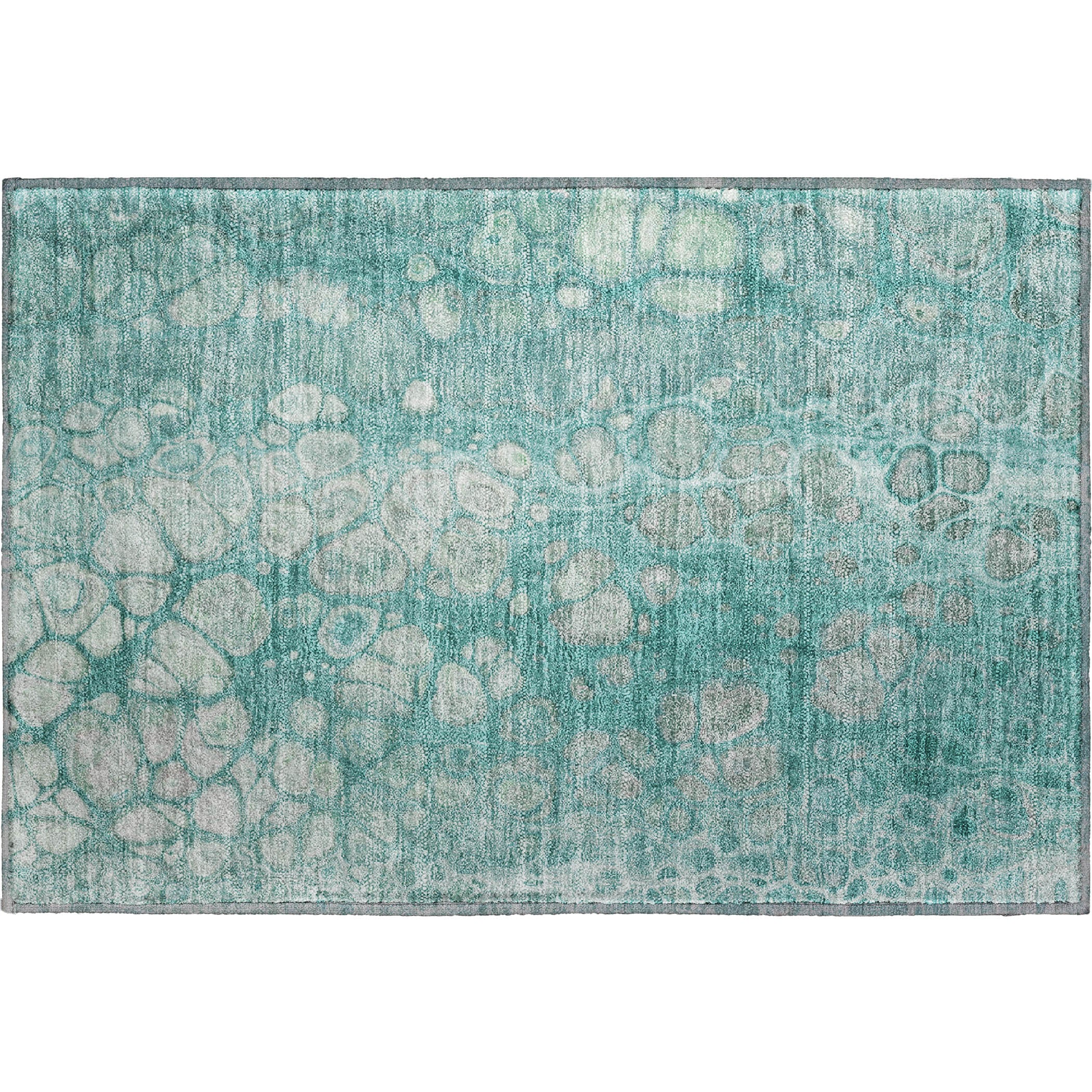 Jaipur Machine Washable Transitional Aqua Teal Rug 1'8" x 2'6" #shape_Rectangle