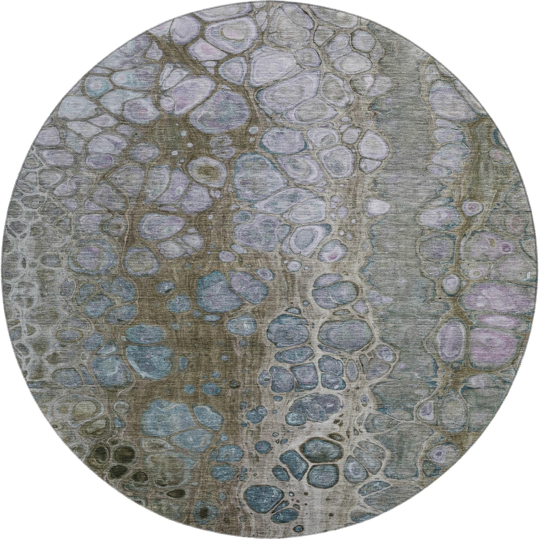 Jaipur Machine Washable Transitional Brown Rug 8' x 8' #shape_Round
