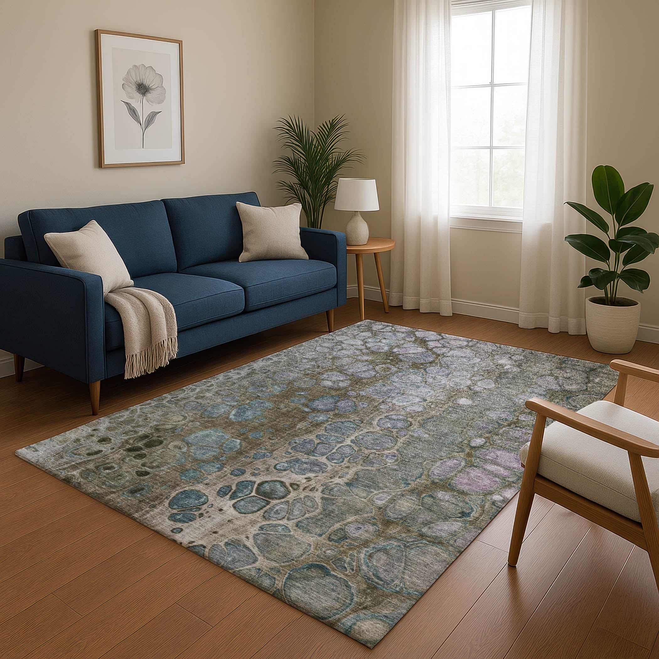 Jaipur Machine Washable Transitional Brown Rug 2'6" x 3'10" #shape_Rectangle