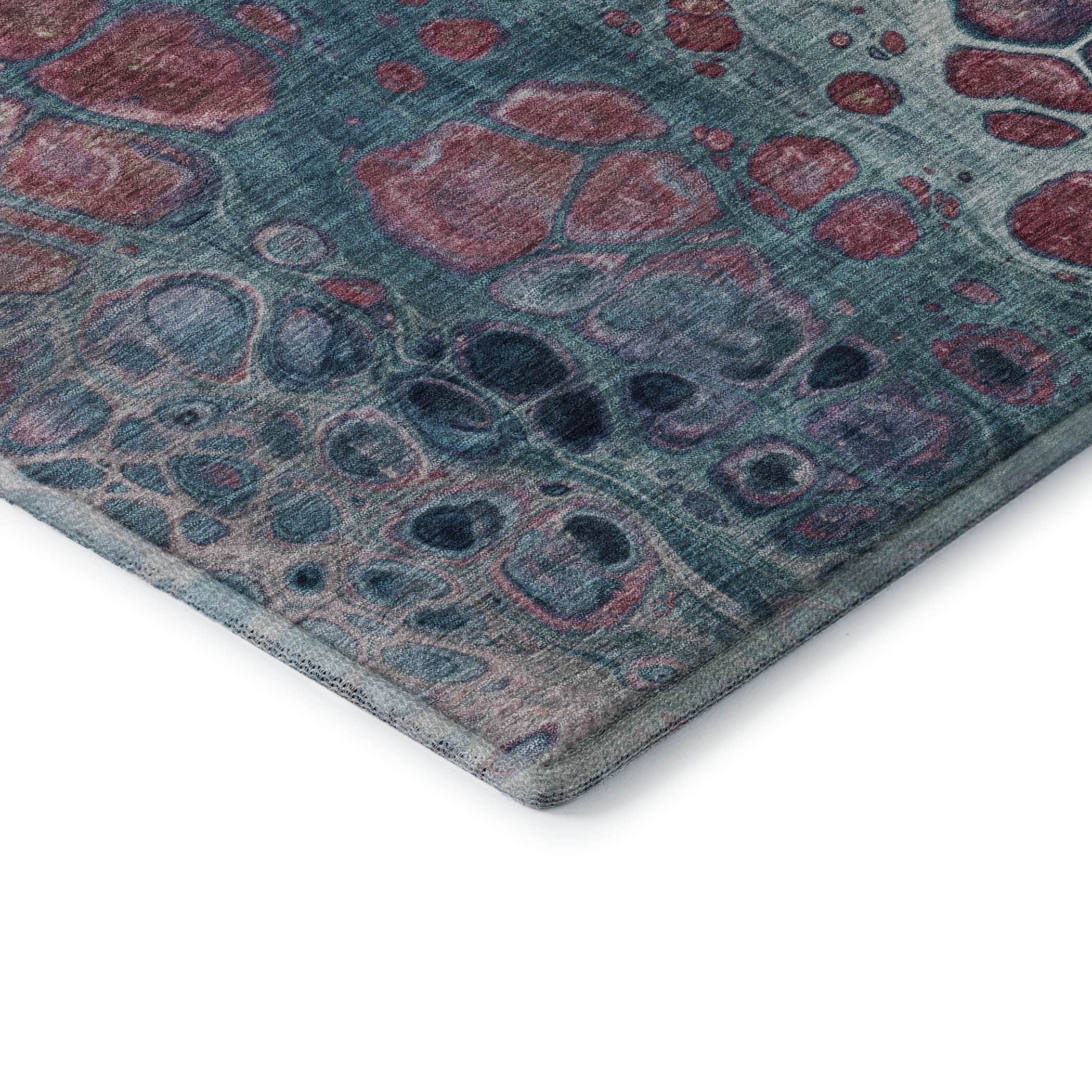 Jaipur Machine Washable Transitional Teal Rug 1'8" x 2'6" #shape_Rectangle