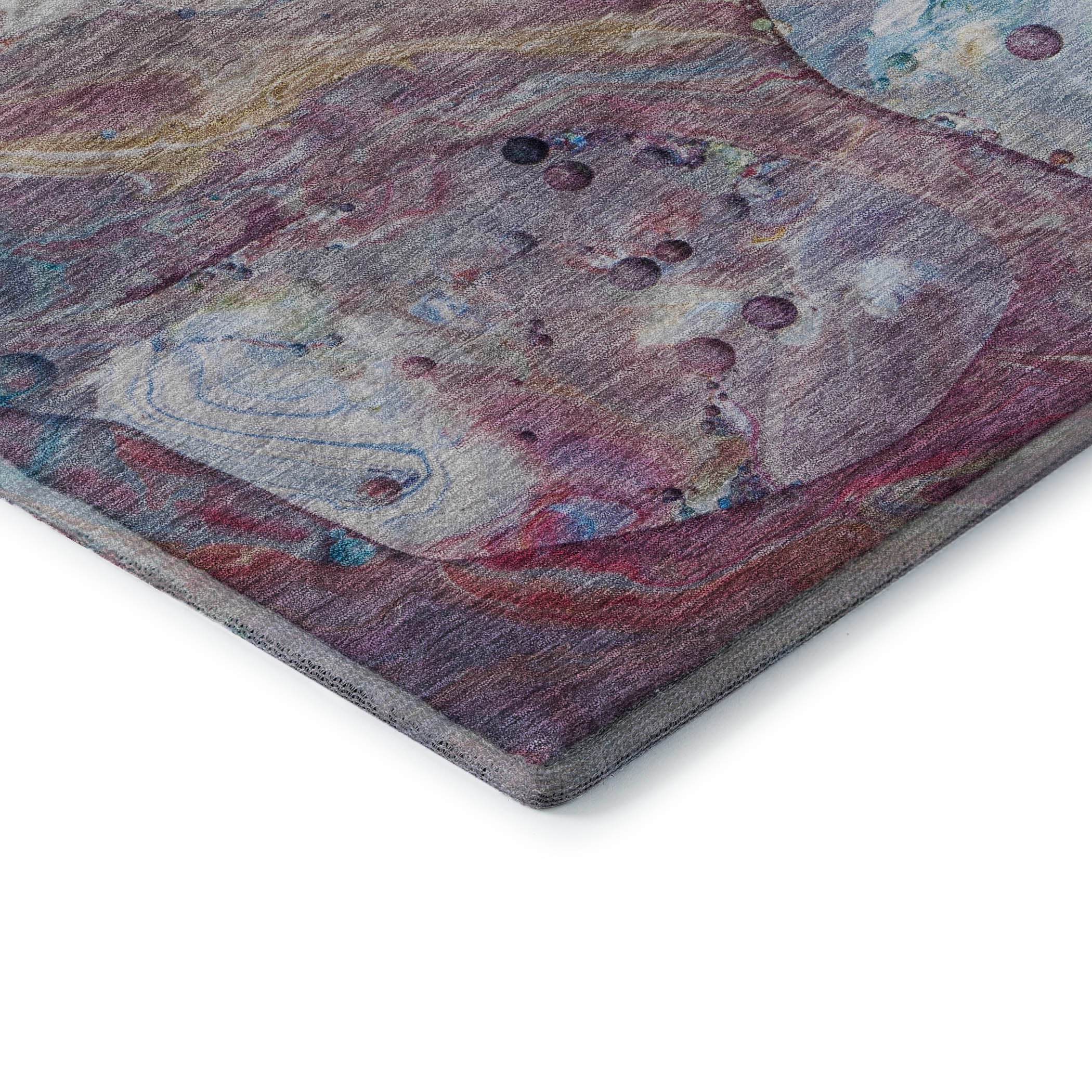 Kyoto Machine Washable Transitional Blue Rug 1'8" x 2'6" #shape_Rectangle