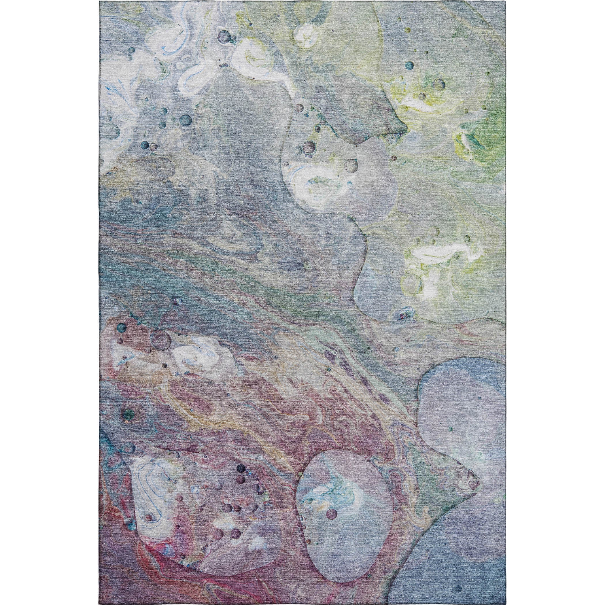 Kyoto Machine Washable Transitional Blue Rug 2'6" x 3'10" #shape_Rectangle