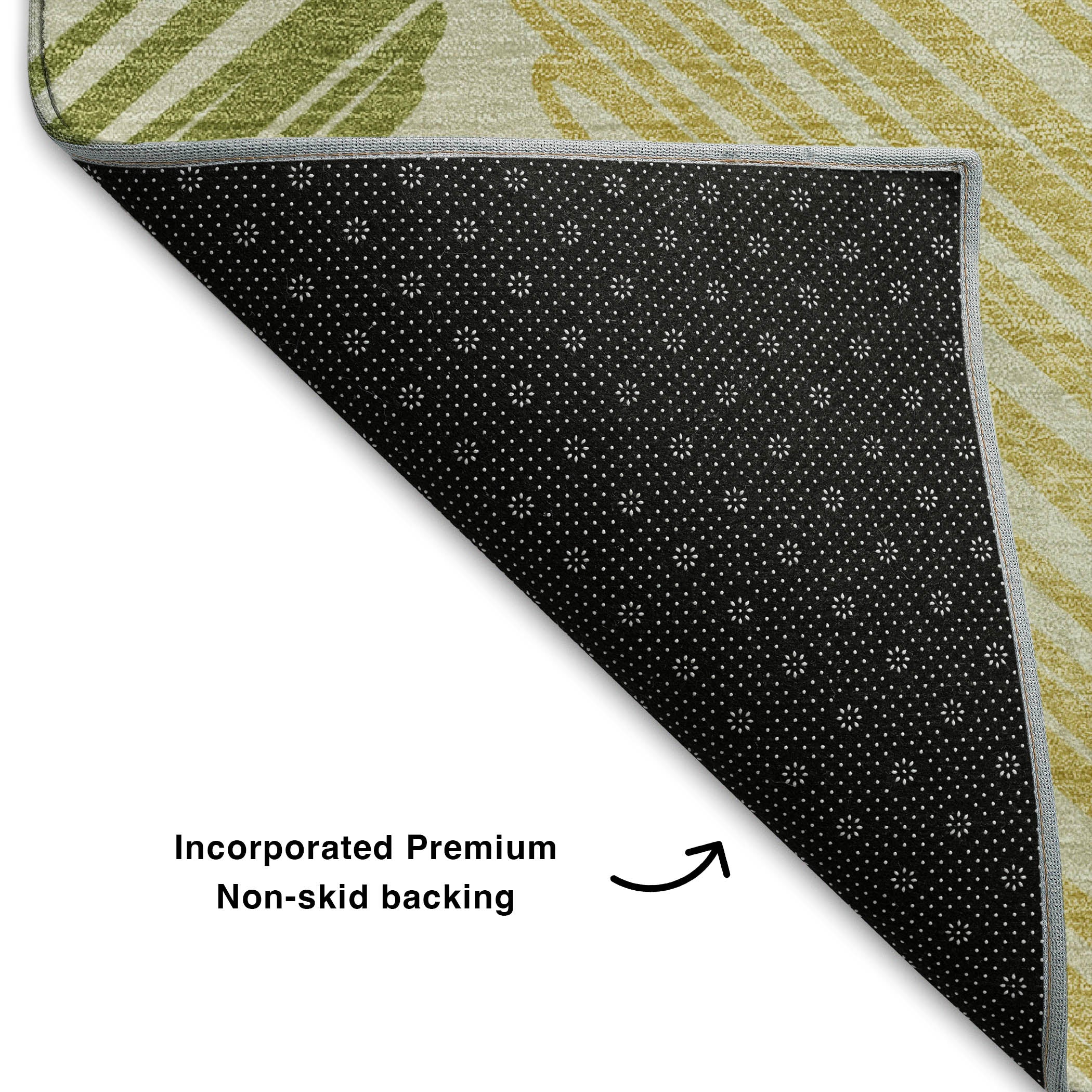 Tbilisi Machine Washable Transitional Green Rug 1'8" x 2'6" #shape_Rectangle