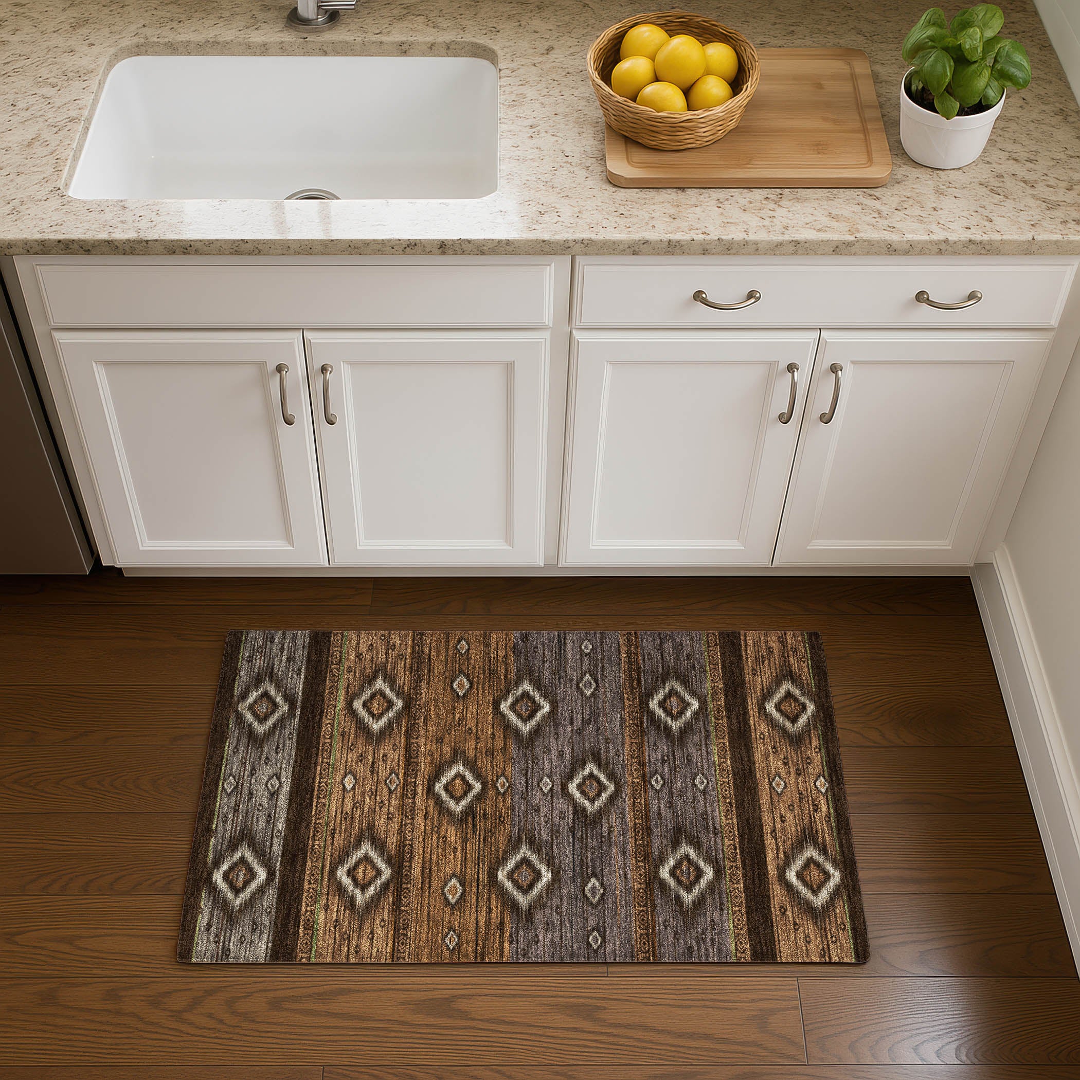 Bruges Machine Washable Transitional Chocolate Brown Rug 1'8" x 2'6" #shape_Rectangle