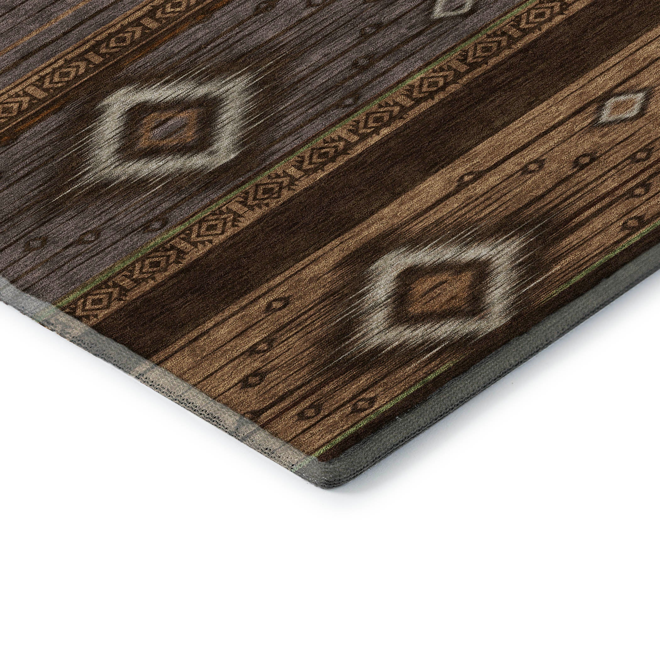 Bruges Machine Washable Transitional Chocolate Brown Rug 1'8" x 2'6" #shape_Rectangle