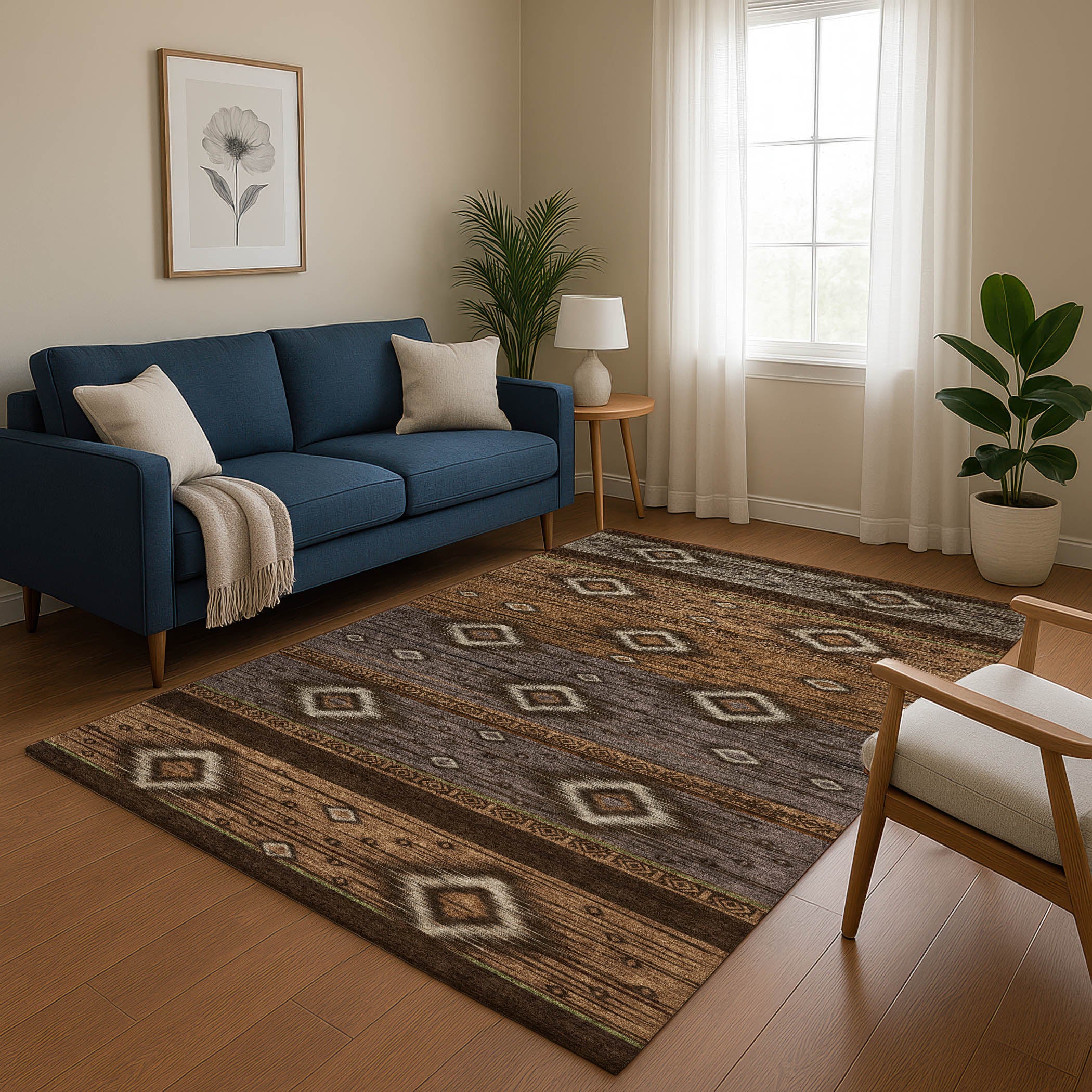 Bruges Machine Washable Transitional Chocolate Brown Rug 2'6" x 3'10" #shape_Rectangle