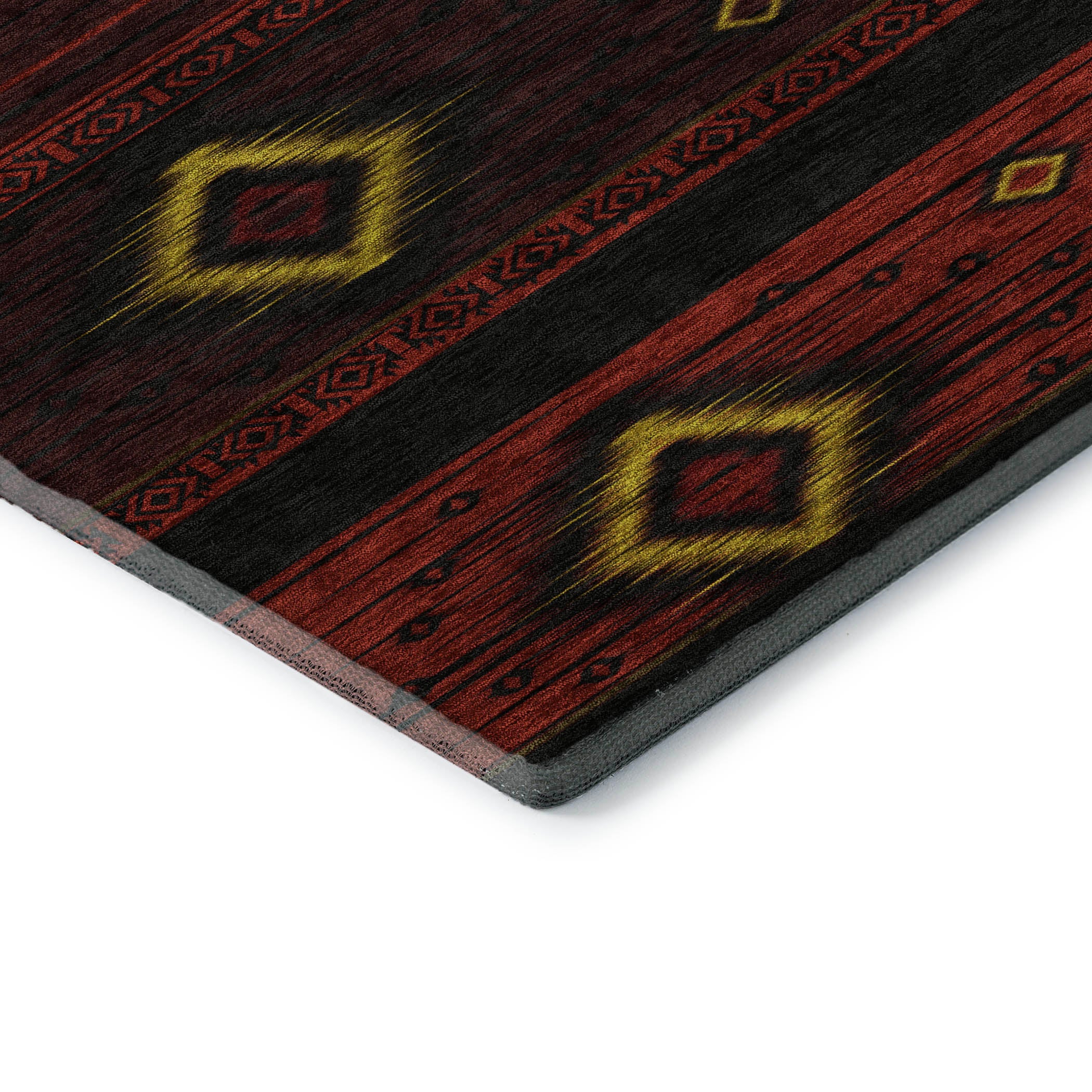 Bruges Machine Washable Transitional Red Rug 1'8" x 2'6" #shape_Rectangle