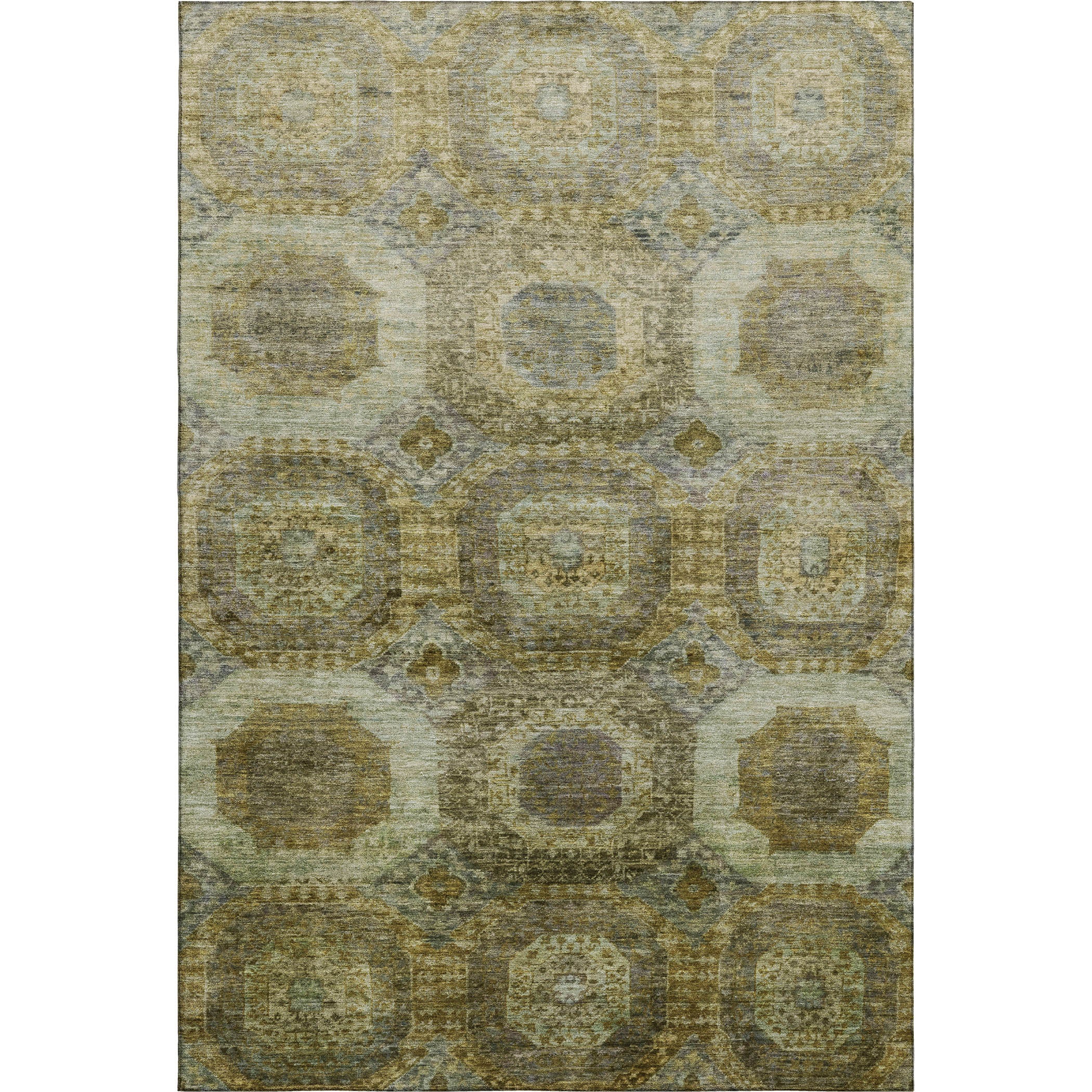 Prague Machine Washable Transitional Gold Rug 2'6" x 3'10" #shape_Rectangle