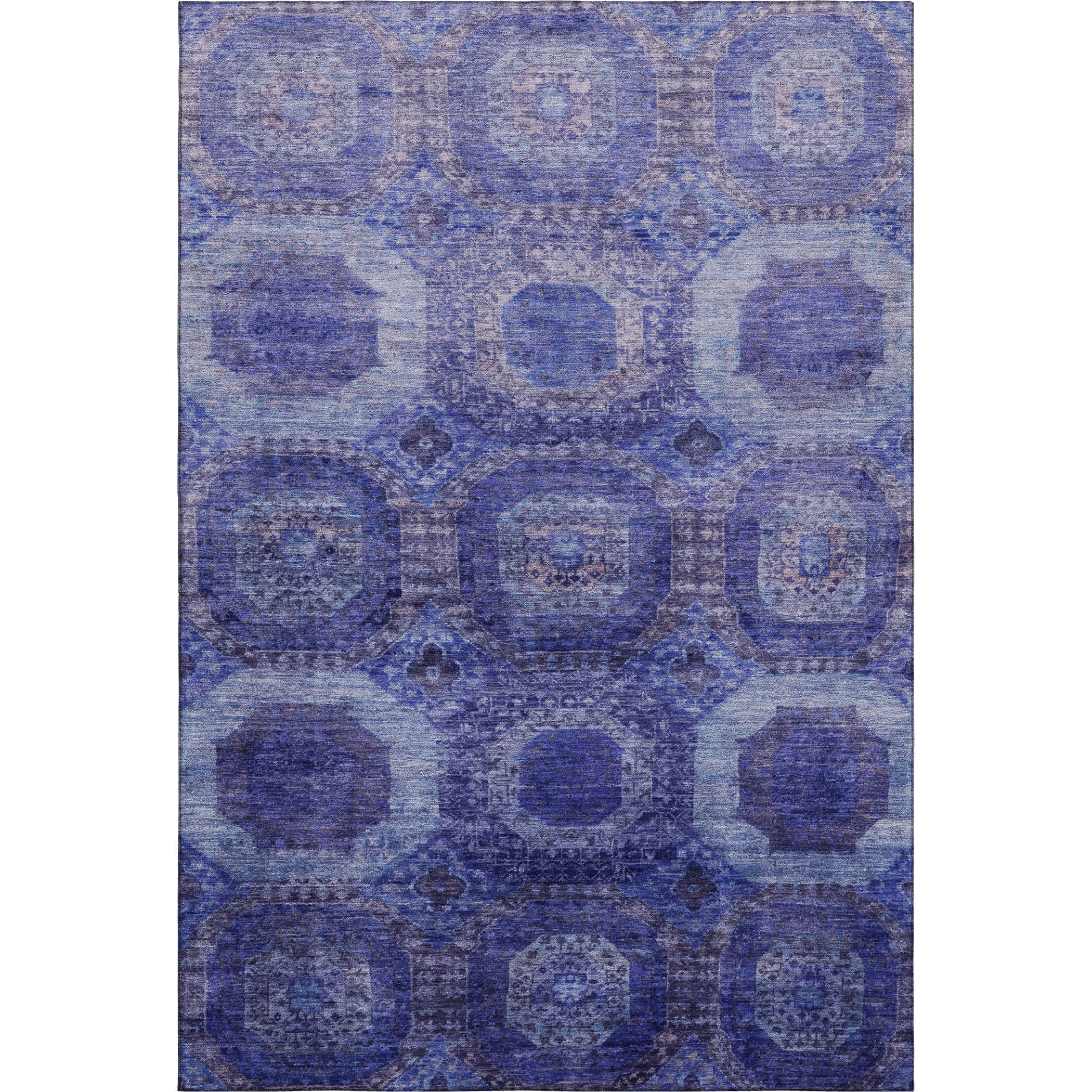 Prague Machine Washable Transitional Purple Rug 2'6" x 3'10" #shape_Rectangle