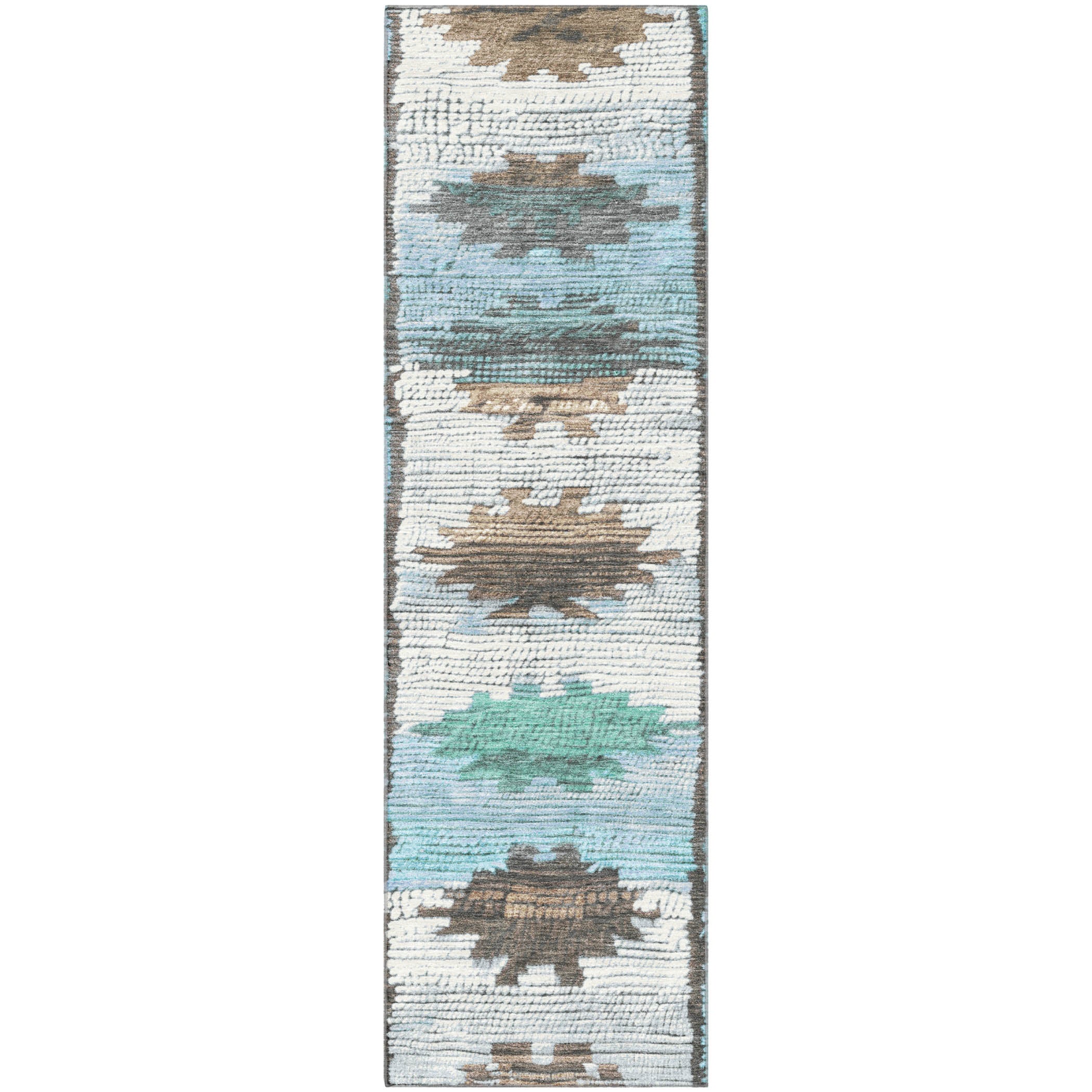 Lucerne Machine Washable Transitional Brown Rug 2'3" x 7'6" #shape_Runner