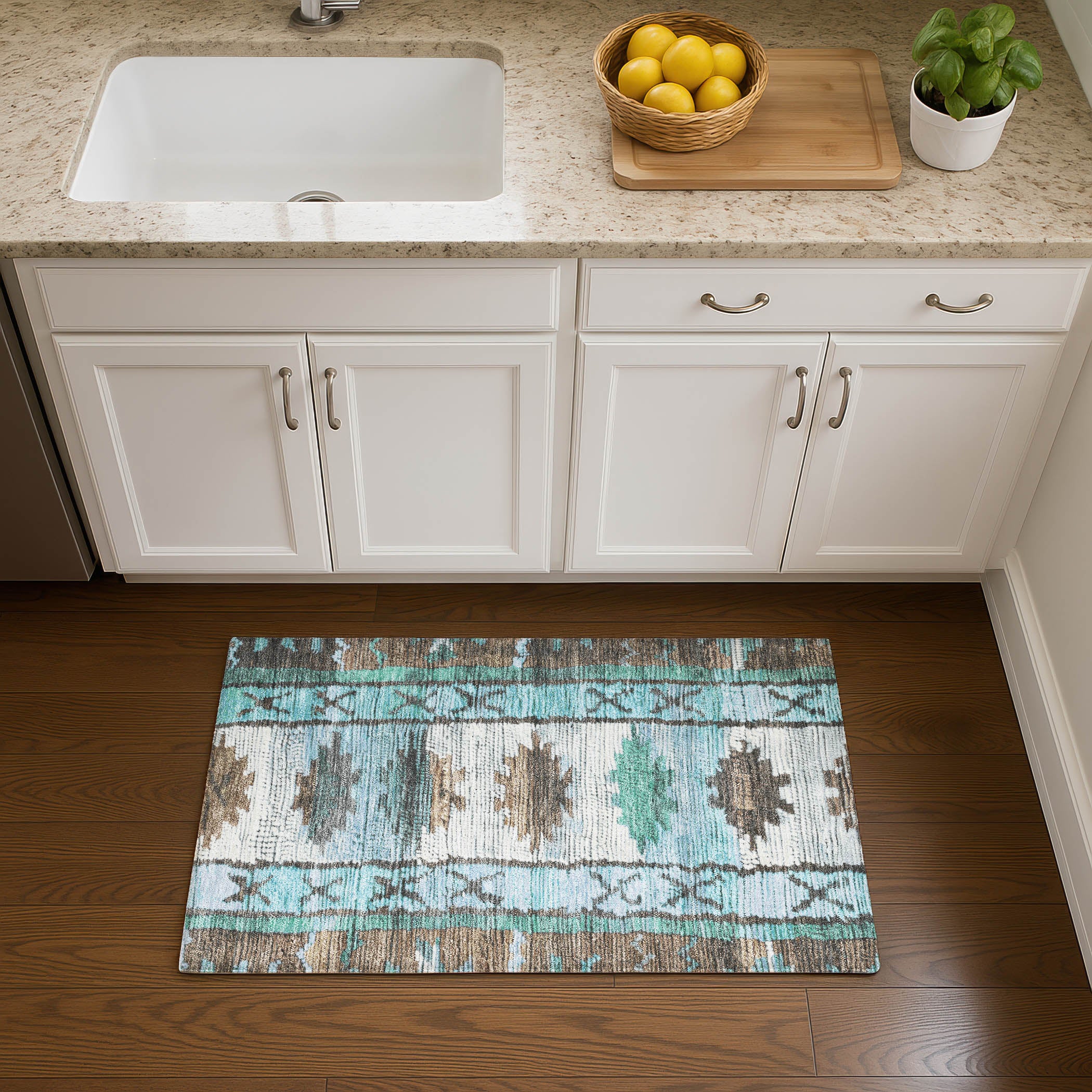 Lucerne Machine Washable Transitional Brown Rug 1'8" x 2'6" #shape_Rectangle