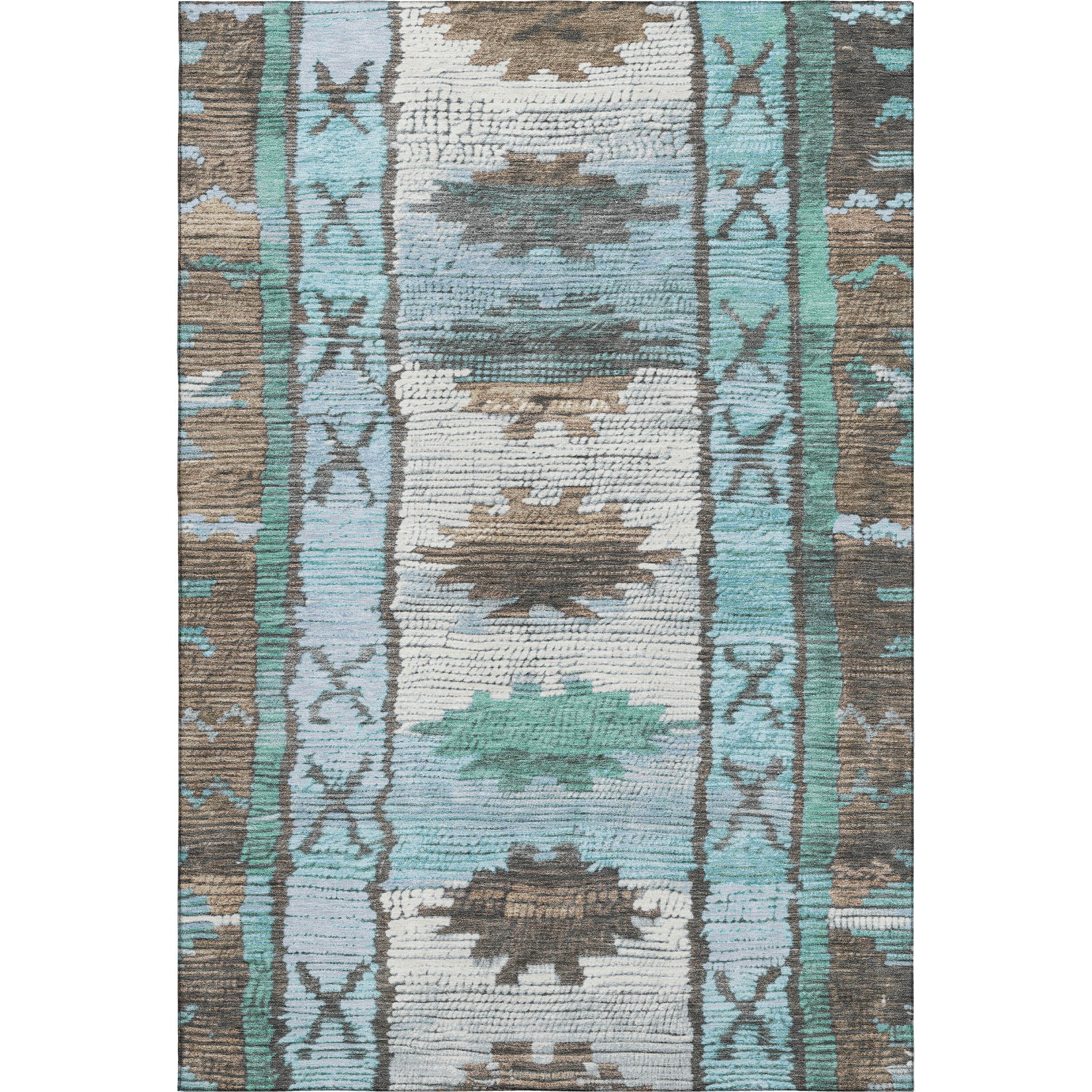 Lucerne Machine Washable Transitional Brown Rug 2'6" x 3'10" #shape_Rectangle