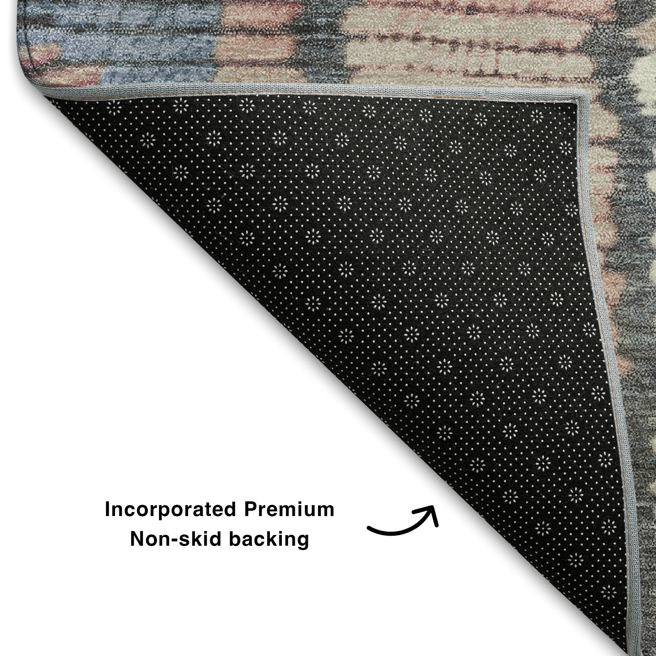 Lucerne Machine Washable Transitional Denim Blue Rug 1'8" x 2'6" #shape_Rectangle