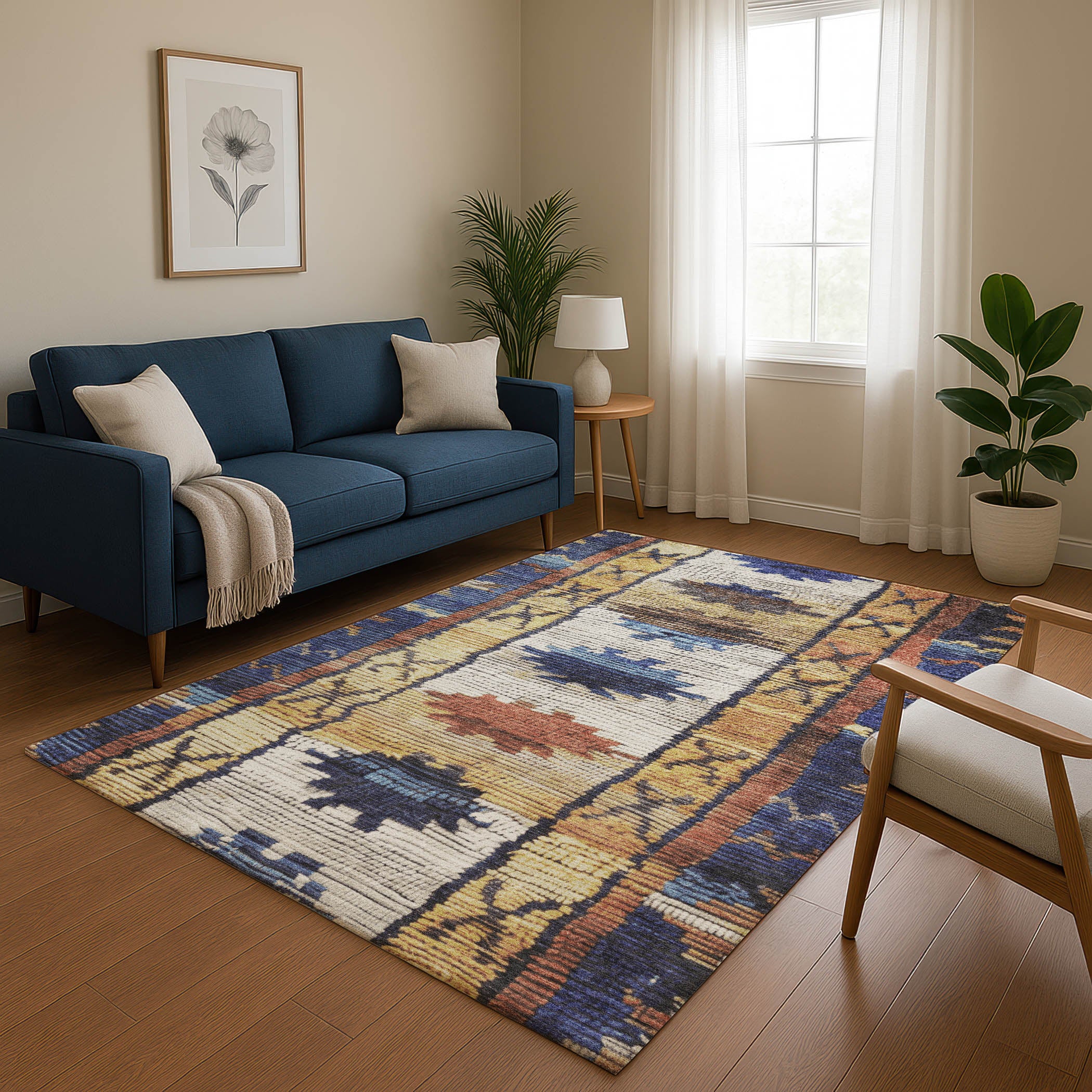 Lucerne Machine Washable Transitional Gold Rug 2'6" x 3'10" #shape_Rectangle