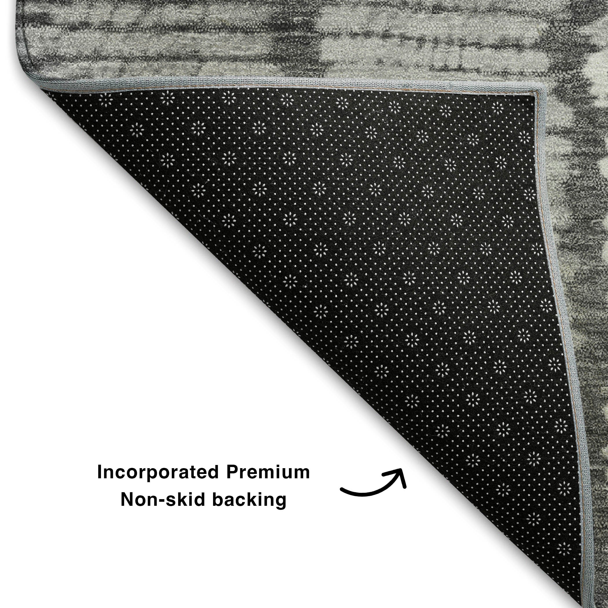 Lucerne Machine Washable Transitional Gray Rug 1'8" x 2'6" #shape_Rectangle