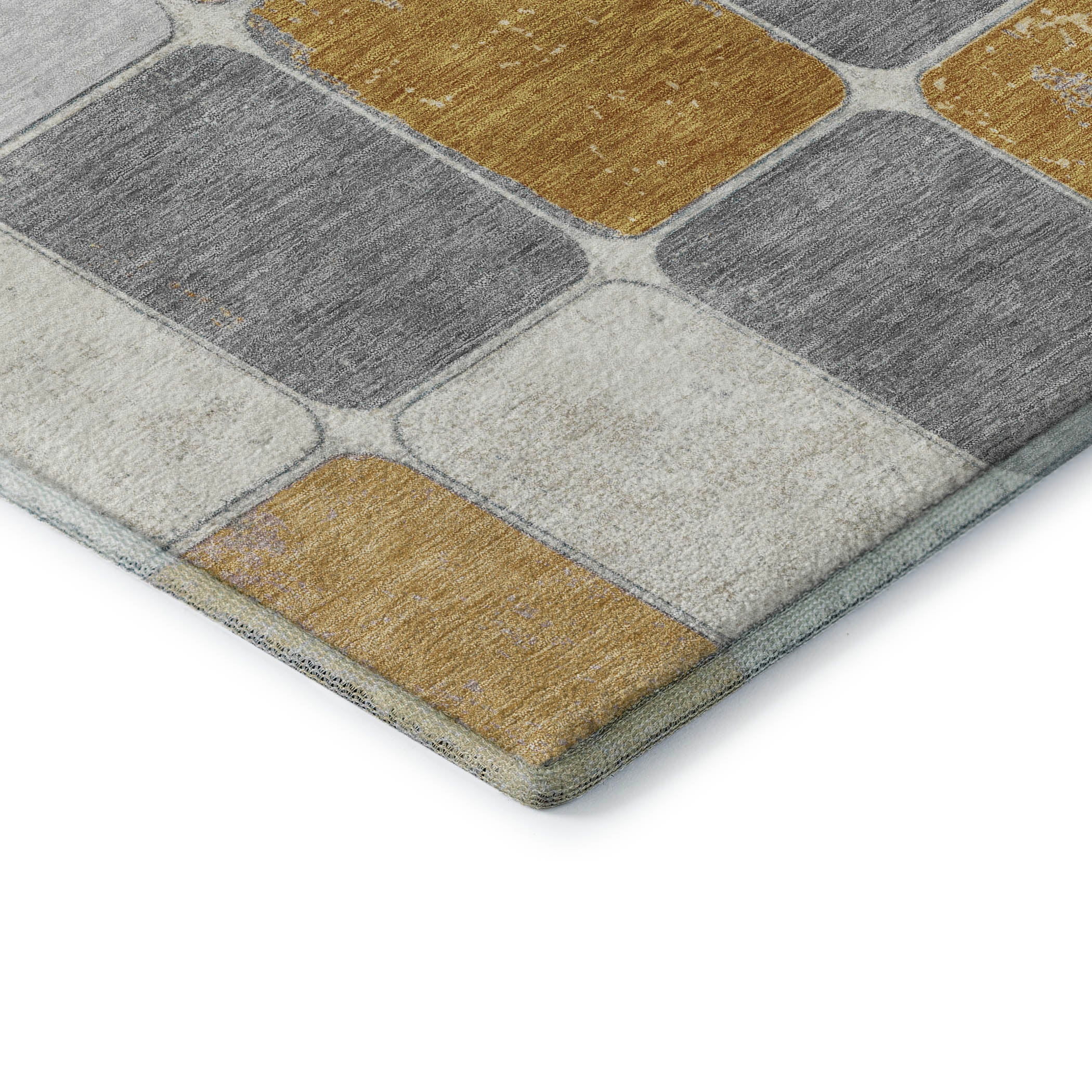 Bruges Machine Washable Transitional Gold Rug 1'8" x 2'6" #shape_Rectangle