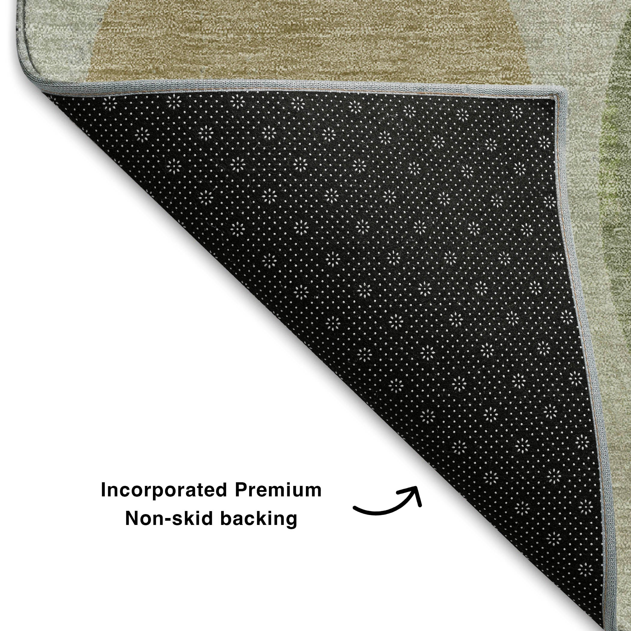 Prague Machine Washable Transitional Beige Brown Rug 1'8" x 2'6" #shape_Rectangle