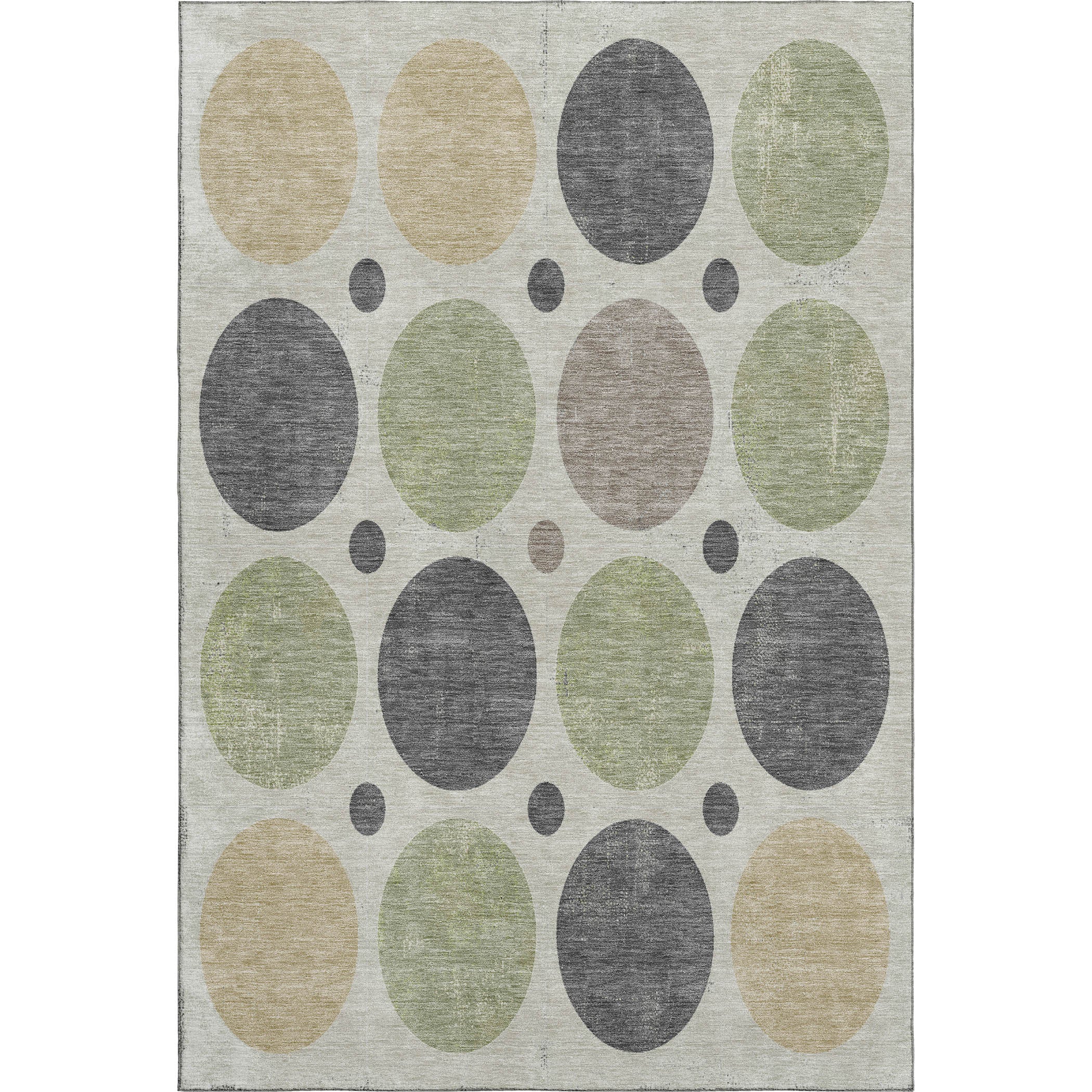 Prague Machine Washable Transitional Beige Brown Rug 2'6" x 3'10" #shape_Rectangle