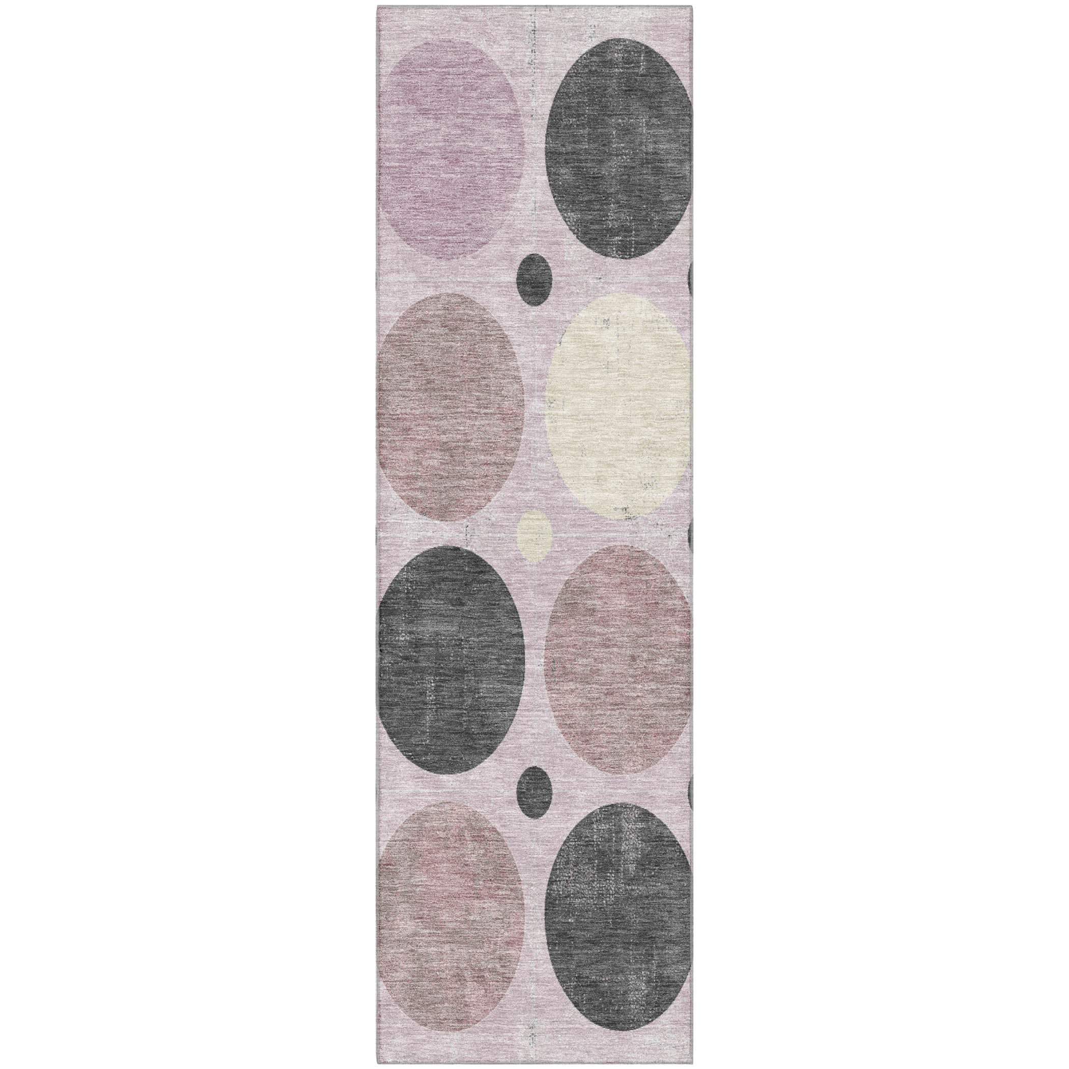 Prague Machine Washable Transitional Blush Pink Rug 2'3" x 7'6" #shape_Runner