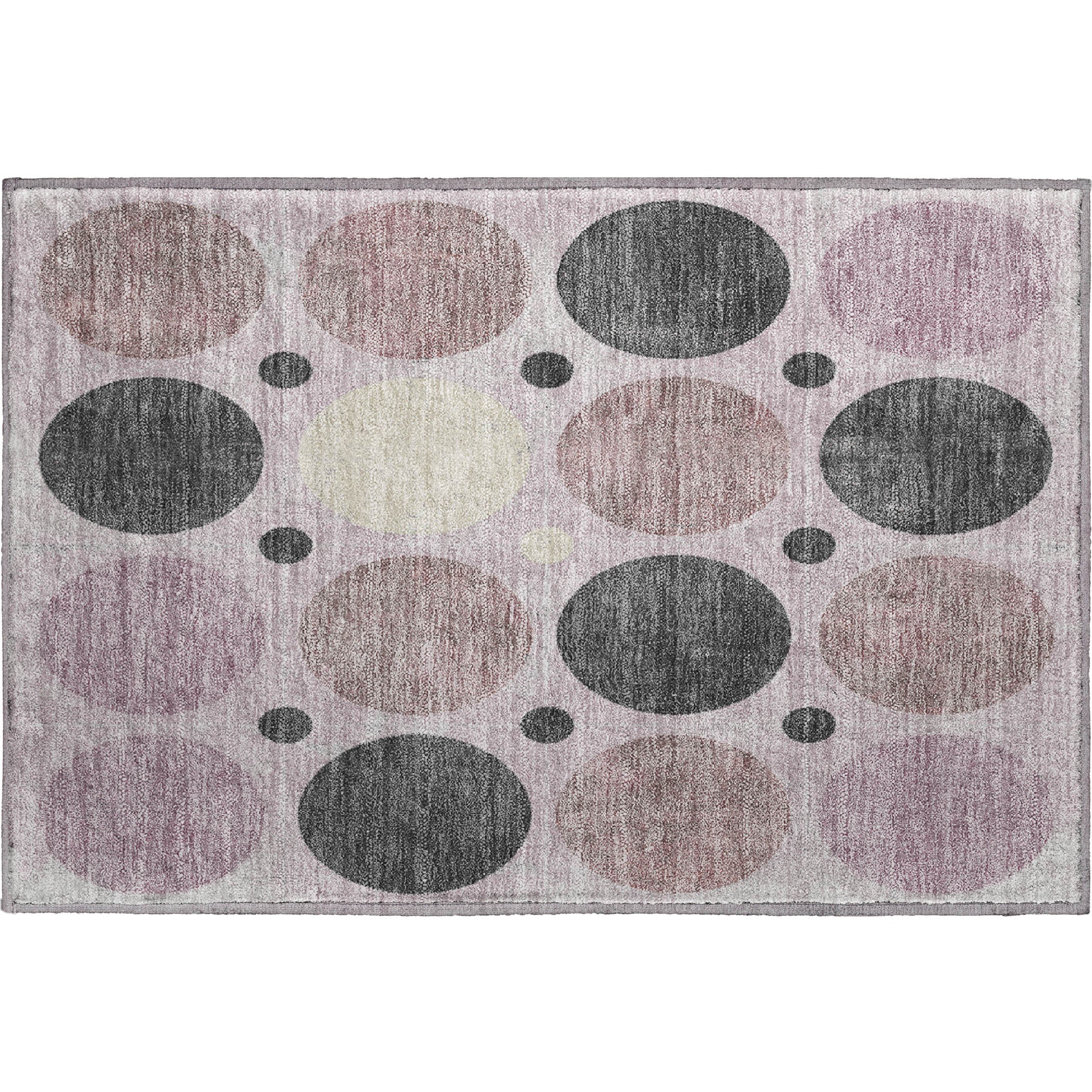 Prague Machine Washable Transitional Blush Pink Rug 1'8" x 2'6" #shape_Rectangle