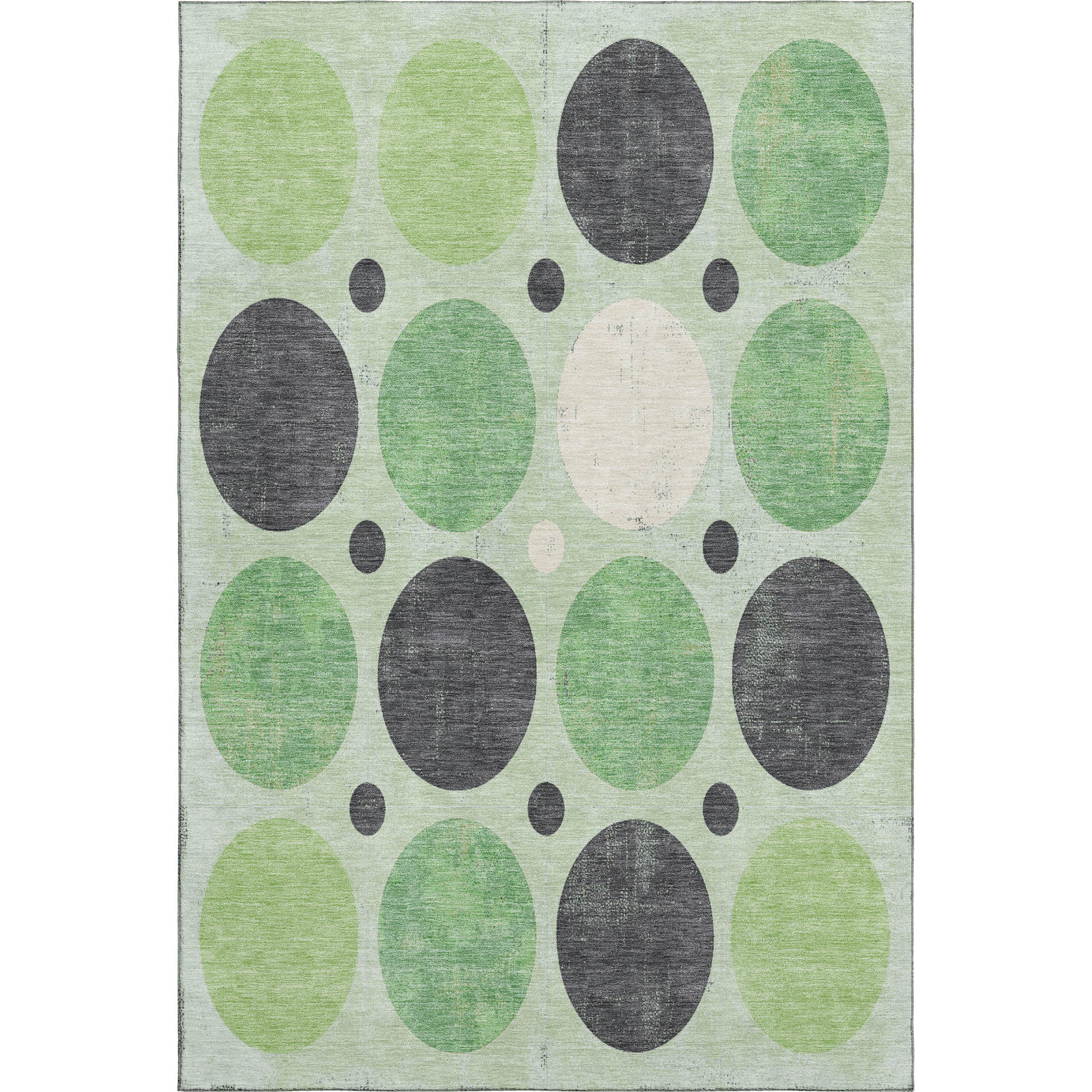 Prague Machine Washable Transitional Green Rug 2'6" x 3'10" #shape_Rectangle