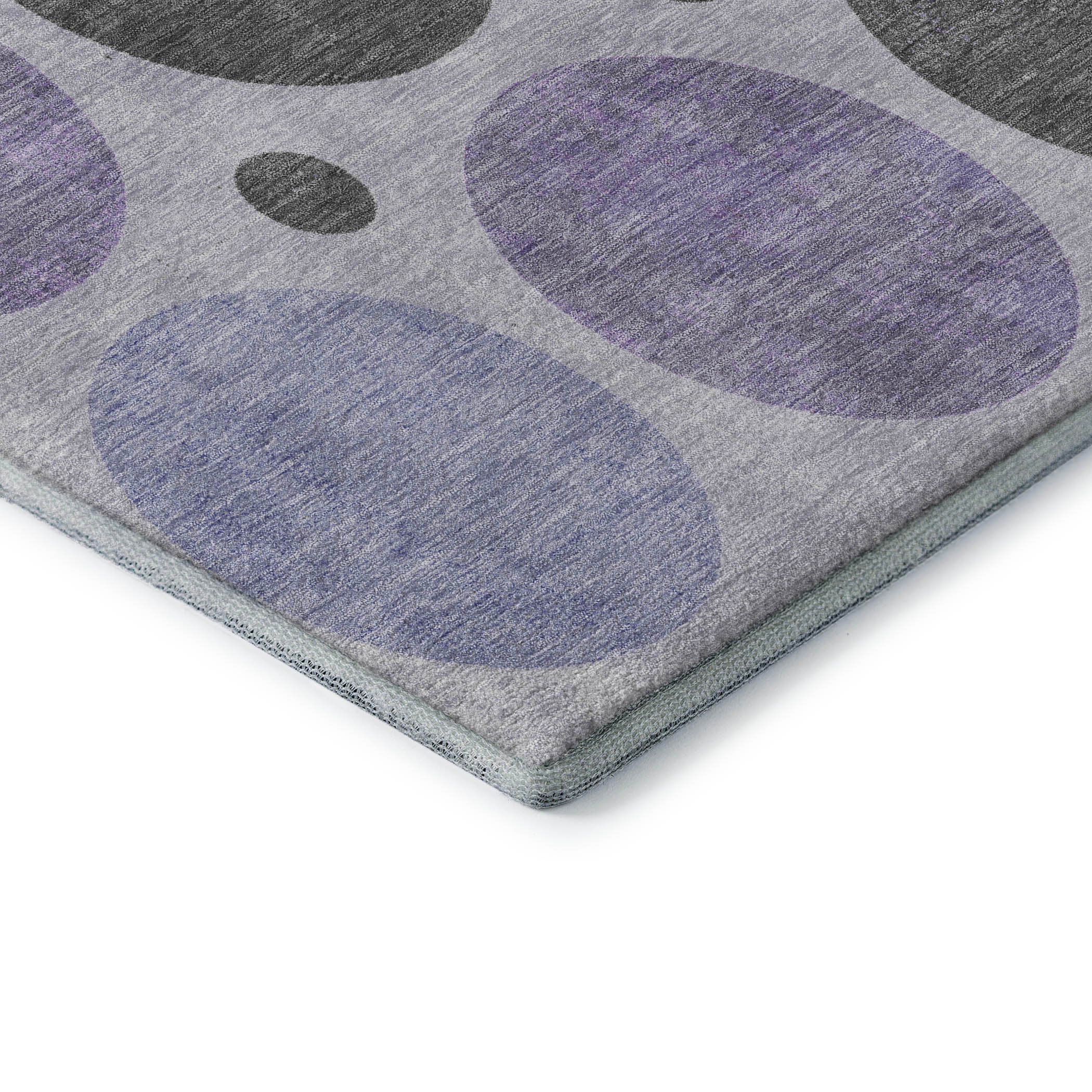 Prague Machine Washable Transitional Lavender Purple Rug 1'8" x 2'6" #shape_Rectangle