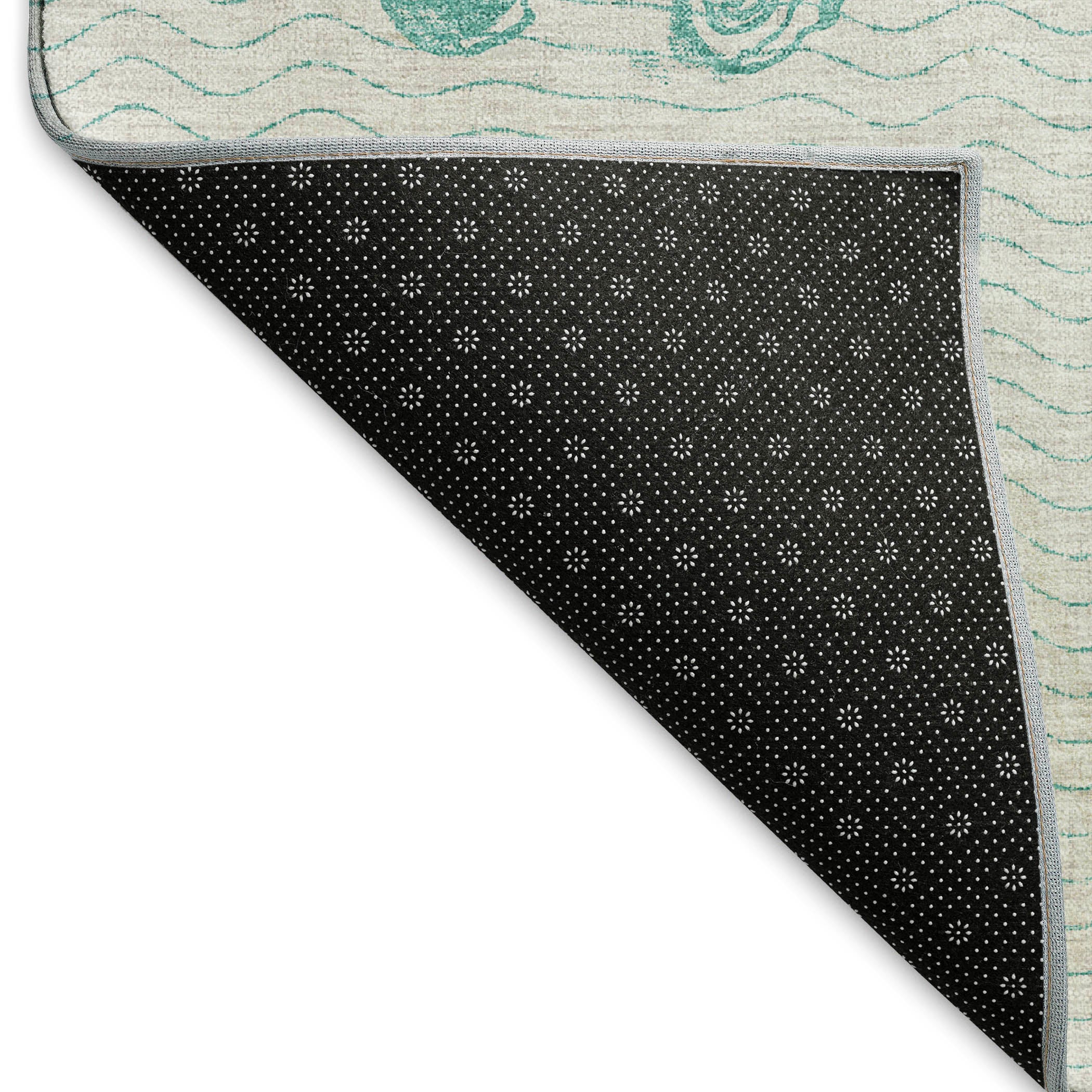 Athens Machine Washable Coastal Aqua Teal Rug 1'8" x 2'6" #shape_Rectangle