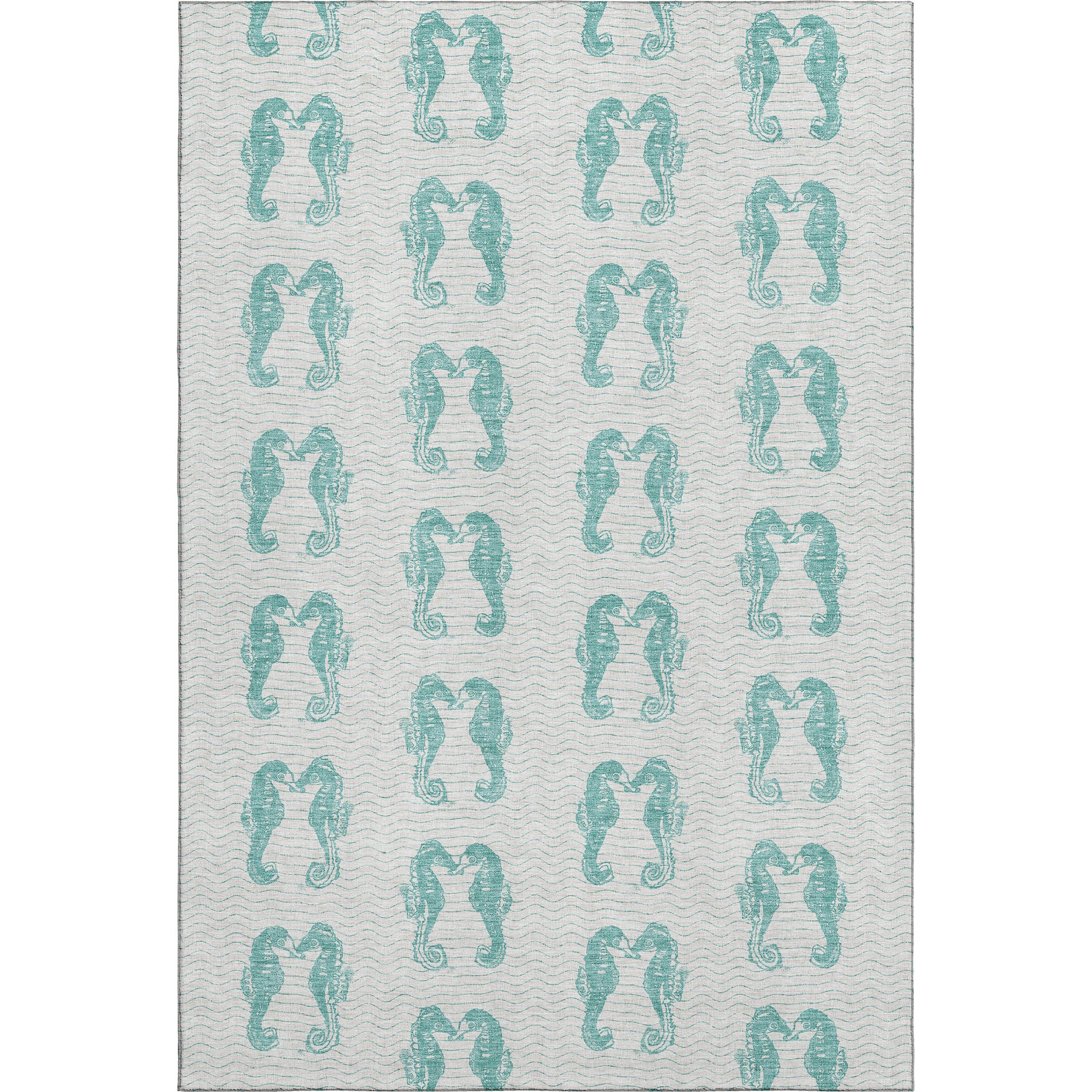 Athens Machine Washable Coastal Aqua Teal Rug 2'6" x 3'10" #shape_Rectangle
