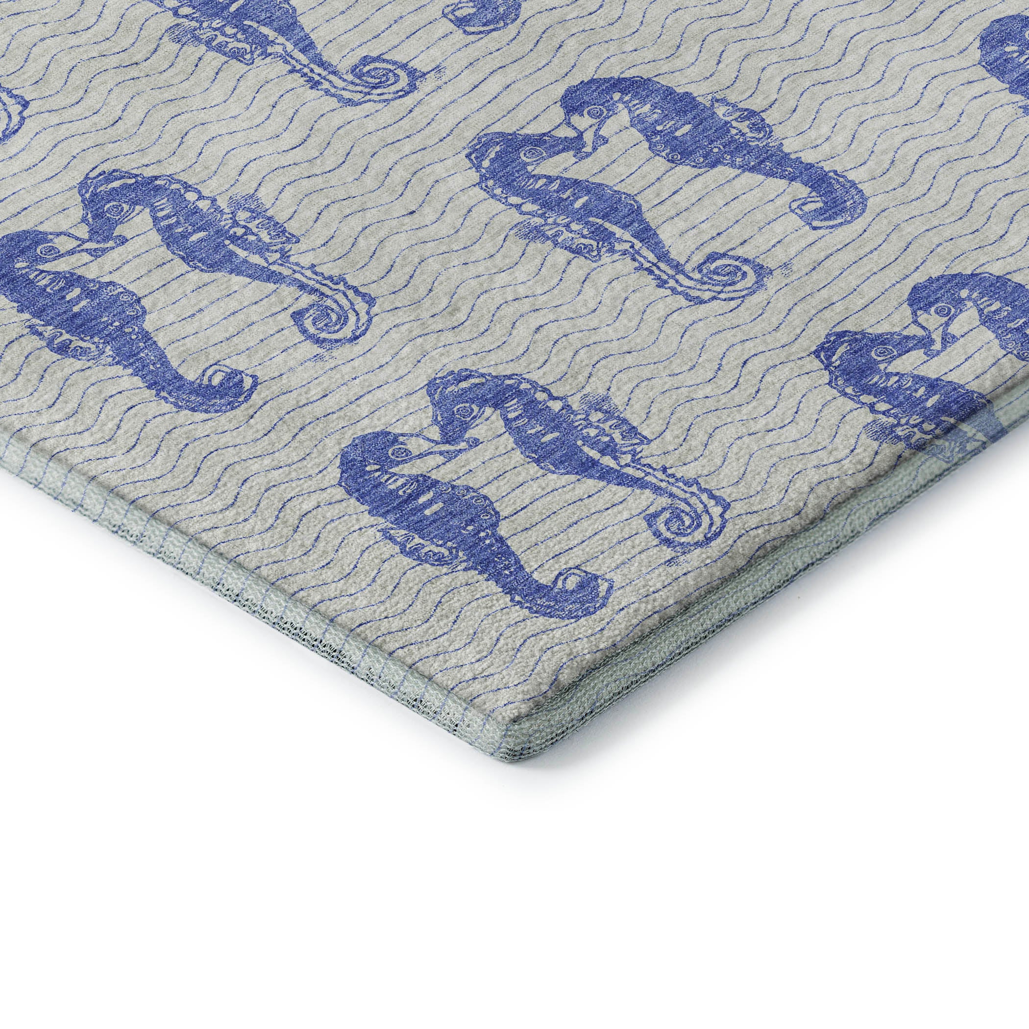 Athens Machine Washable Coastal Blue Navy Rug 1'8" x 2'6" #shape_Rectangle