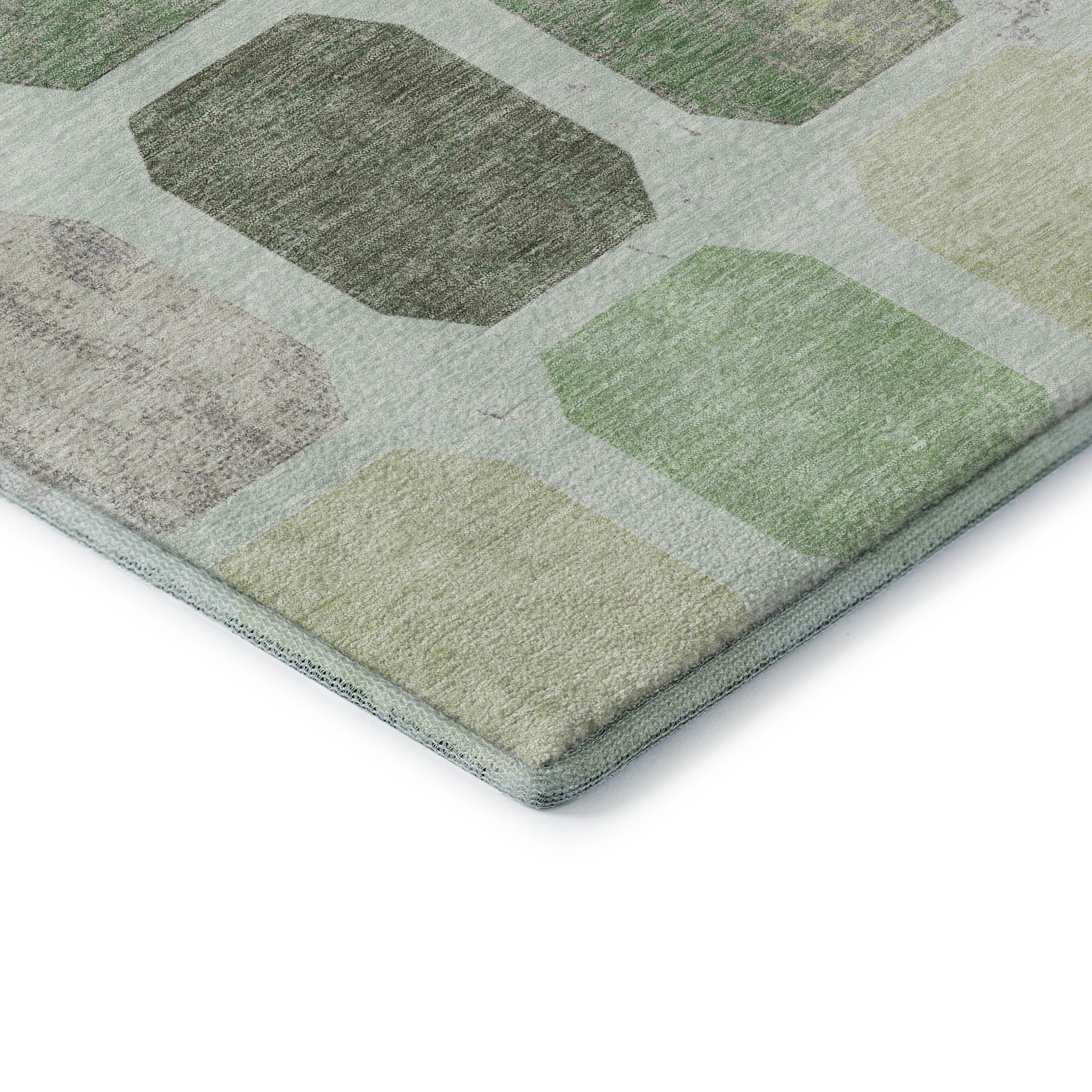 Athens Machine Washable Transitional Aloe Green Rug 1'8" x 2'6" #shape_Rectangle