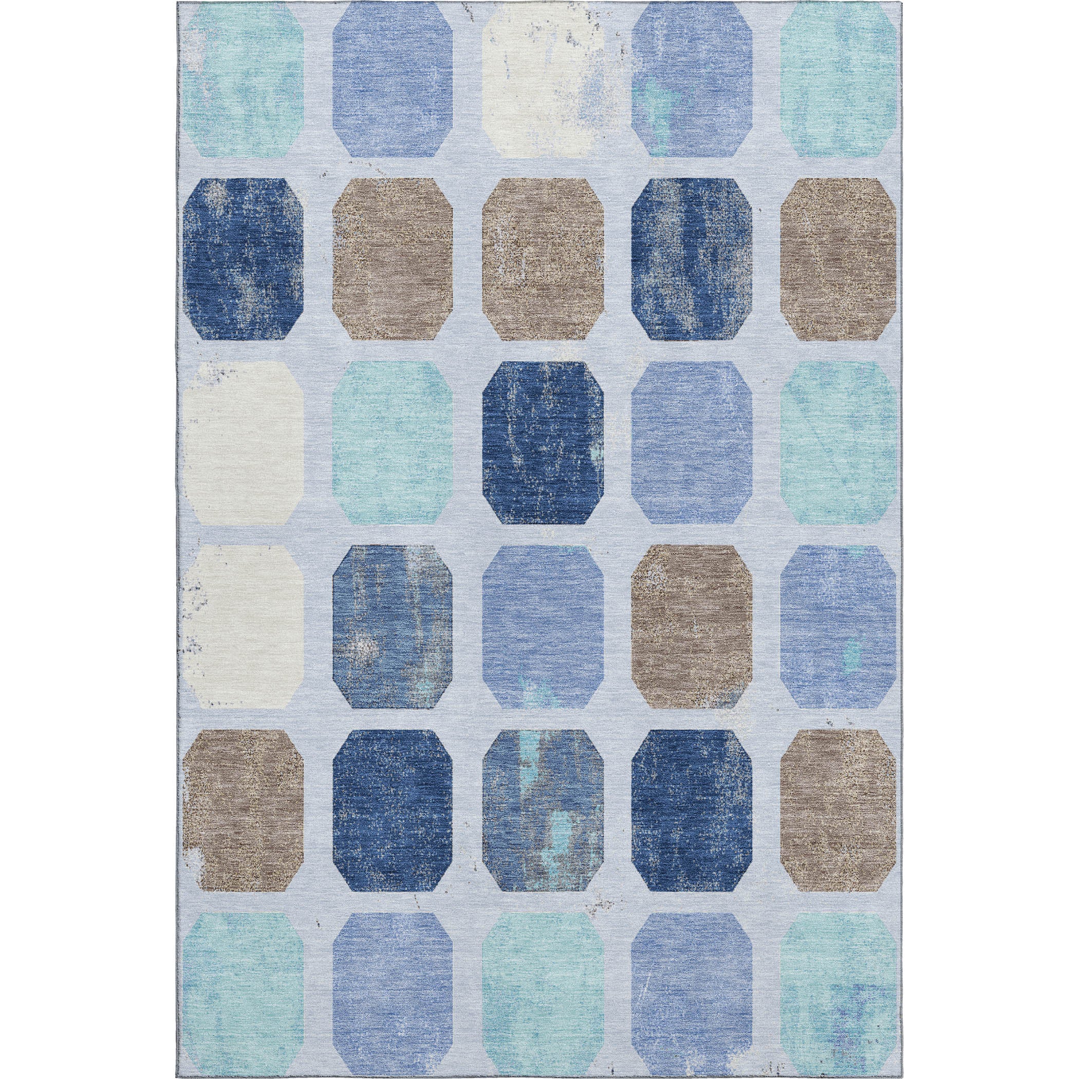 Athens Machine Washable Transitional Denim Blue Rug 2'6" x 3'10" #shape_Rectangle
