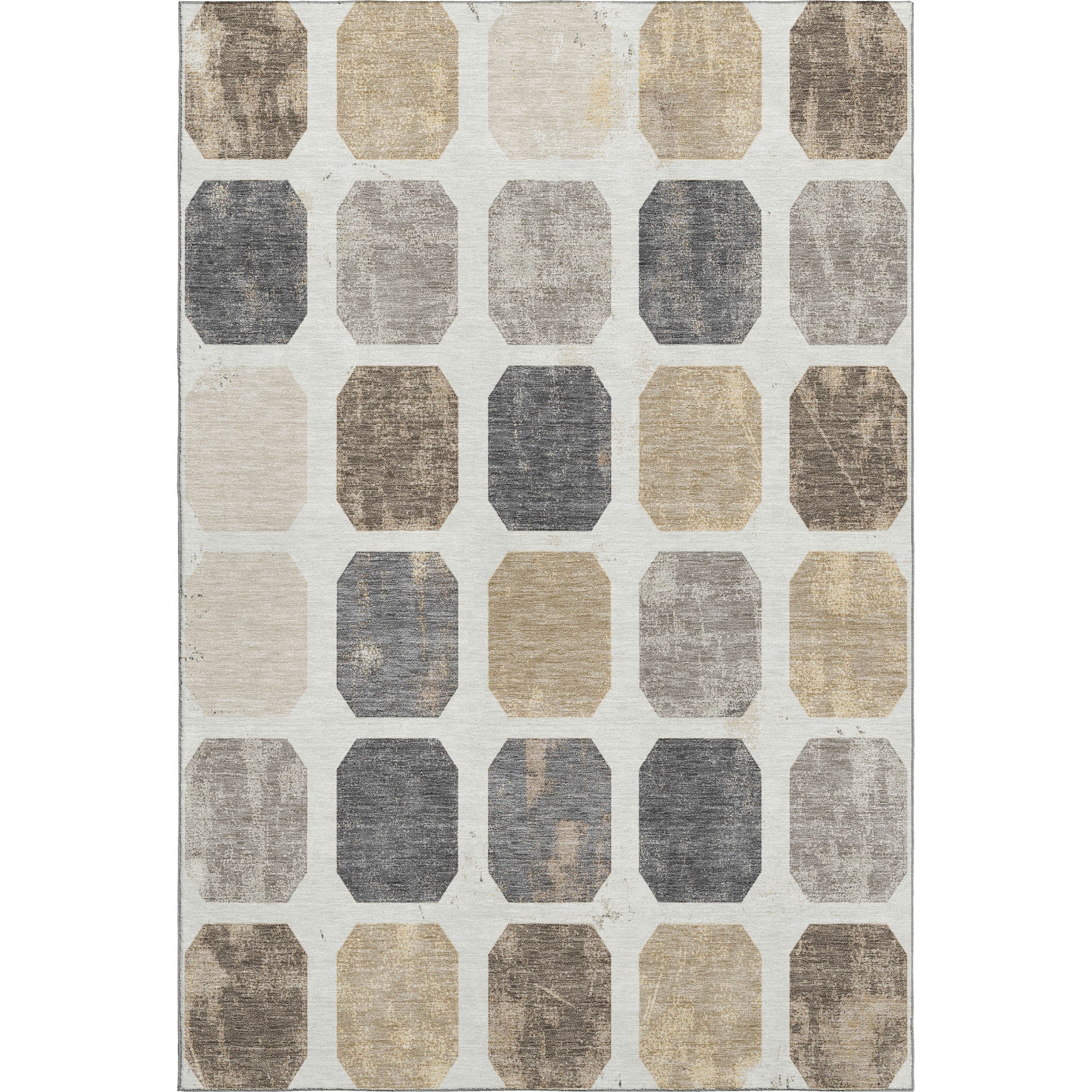 Athens Machine Washable Transitional Ivory Rug 2'6" x 3'10" #shape_Rectangle