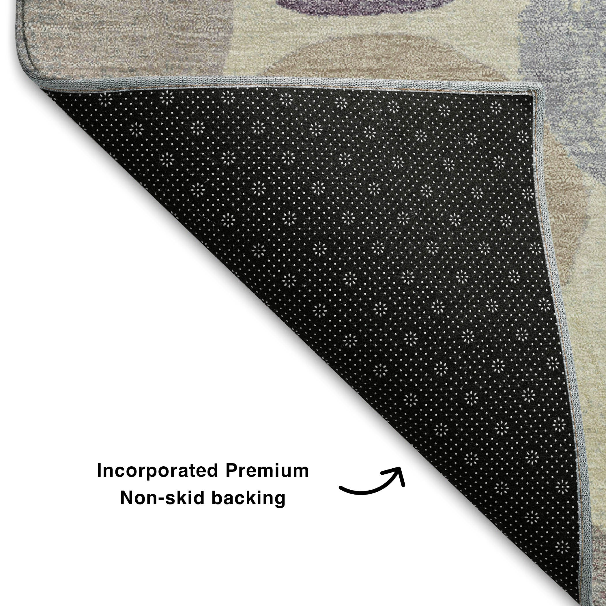 Tallinn Machine Washable Transitional Plum Purple Rug 1'8" x 2'6" #shape_Rectangle