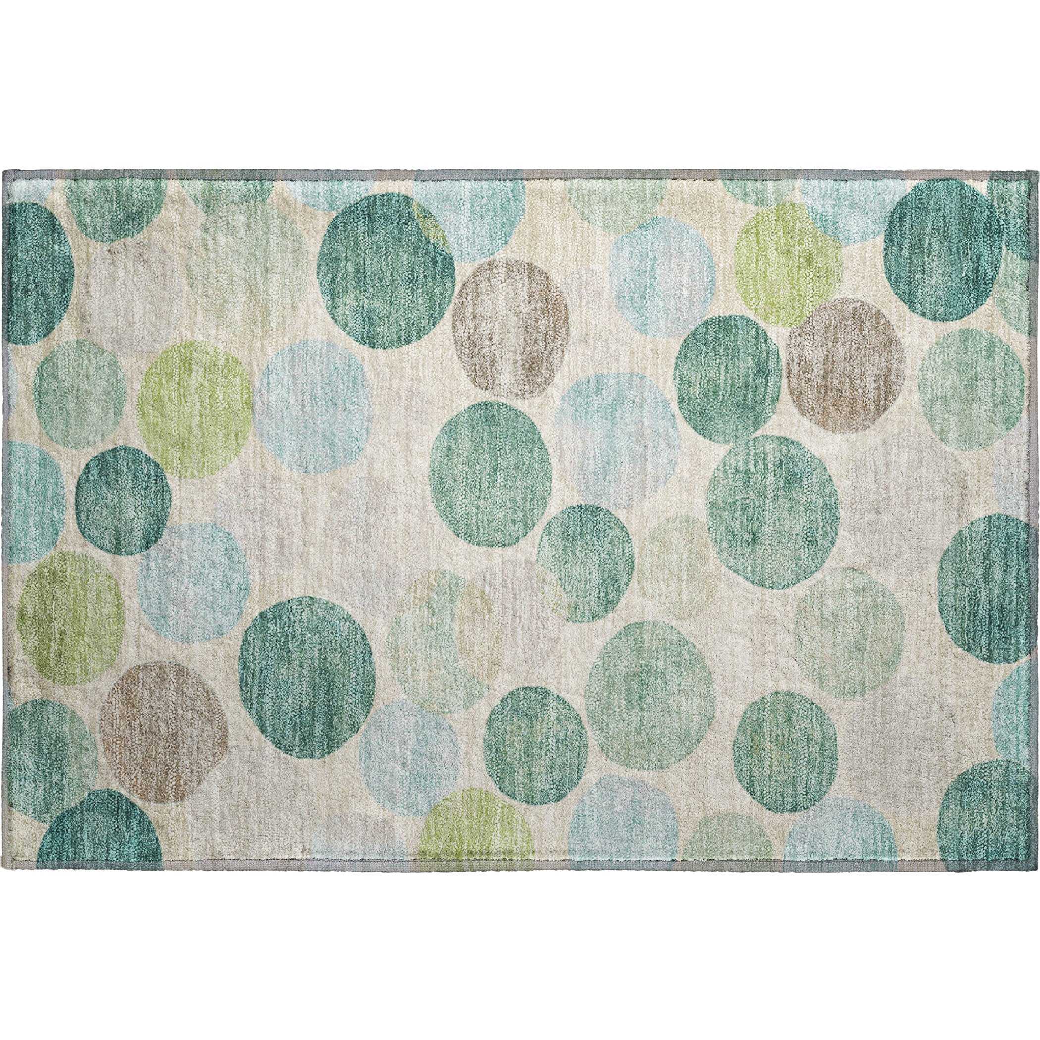 Tallinn Machine Washable Transitional Teal Rug 1'8" x 2'6" #shape_Rectangle