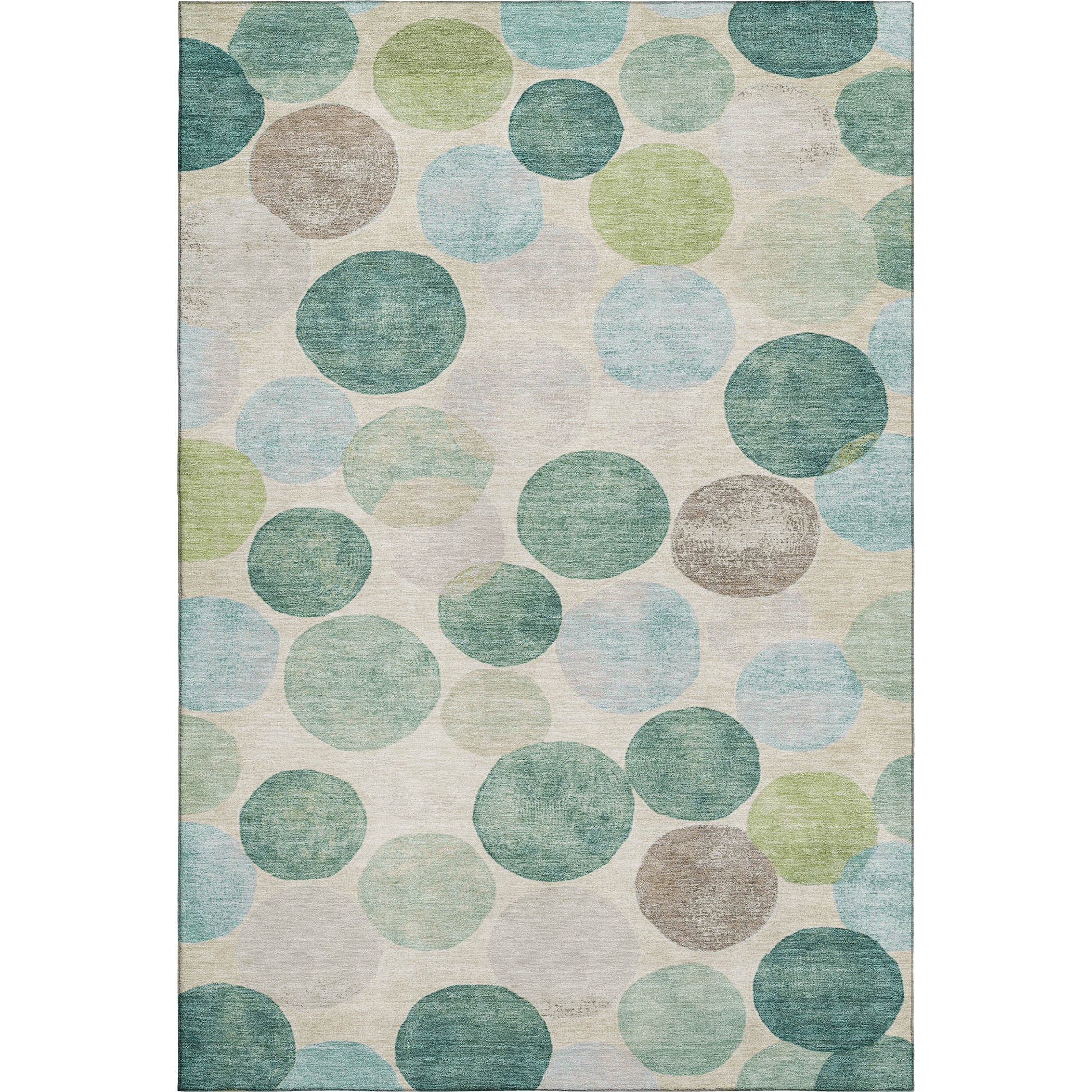 Tallinn Machine Washable Transitional Teal Rug 2'6" x 3'10" #shape_Rectangle