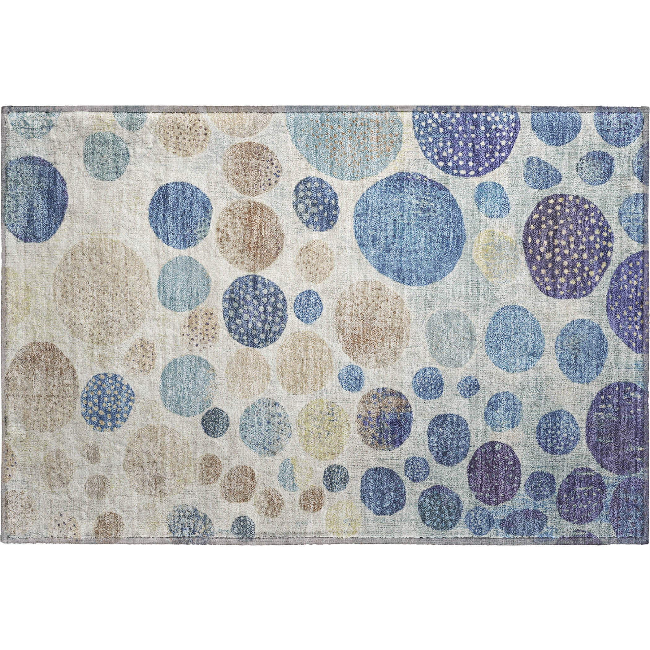 Sintra Machine Washable Transitional Navy Blue Rug 1'8" x 2'6" #shape_Rectangle