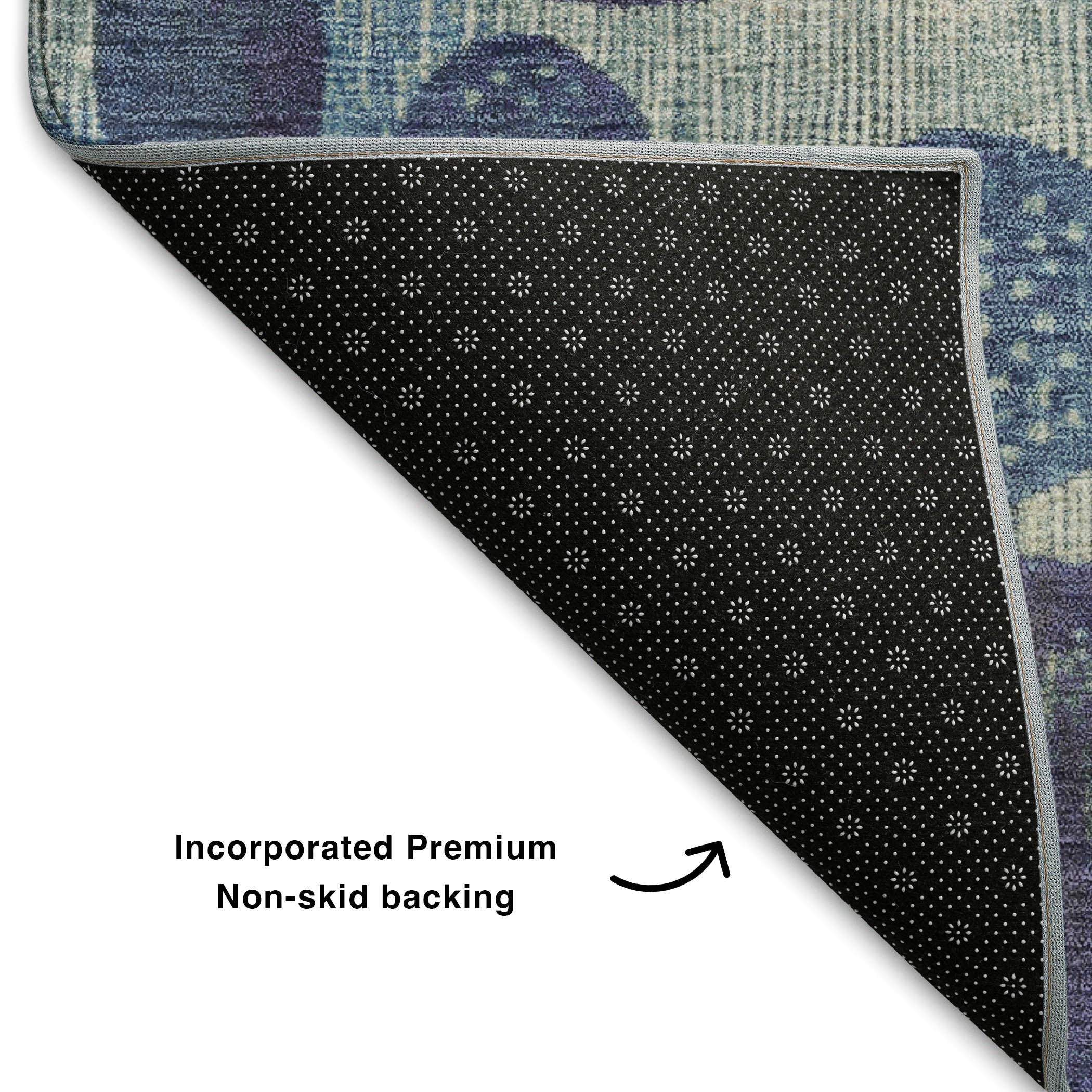 Sintra Machine Washable Transitional Navy Blue Rug 1'8" x 2'6" #shape_Rectangle