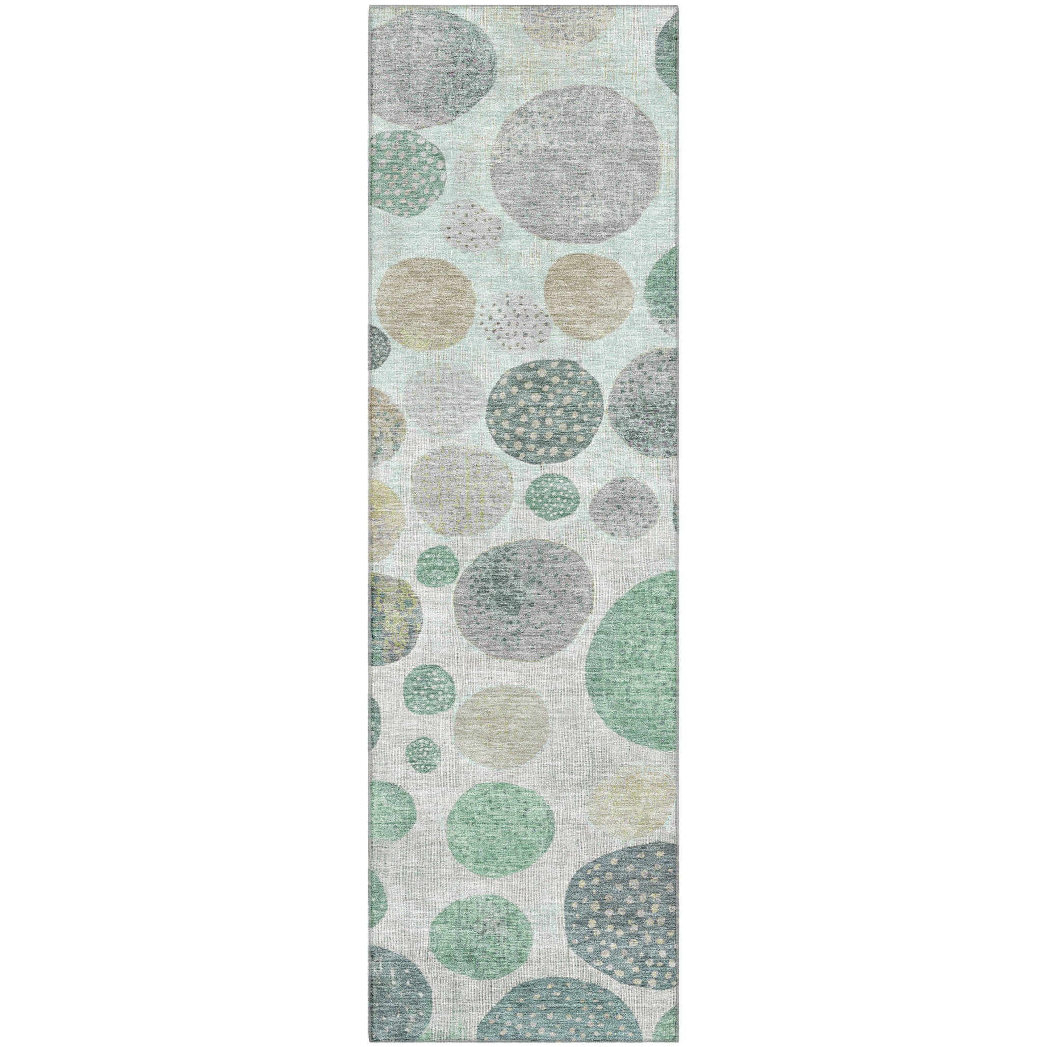 Sintra Machine Washable Transitional Sage Green Rug 2'3" x 7'6" #shape_Runner