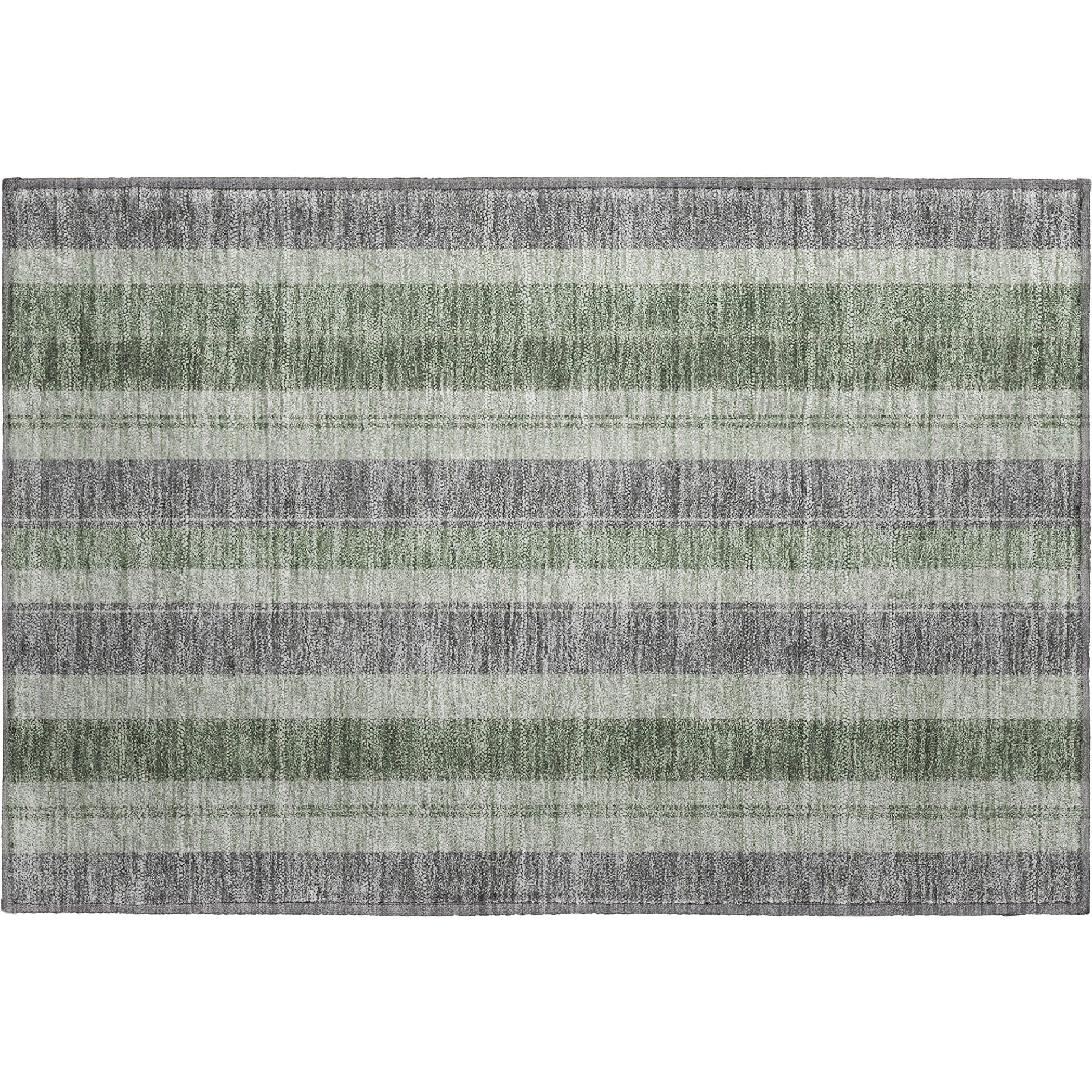 Bogota Machine Washable Transitional Green Rug 1'8" x 2'6" #shape_Rectangle