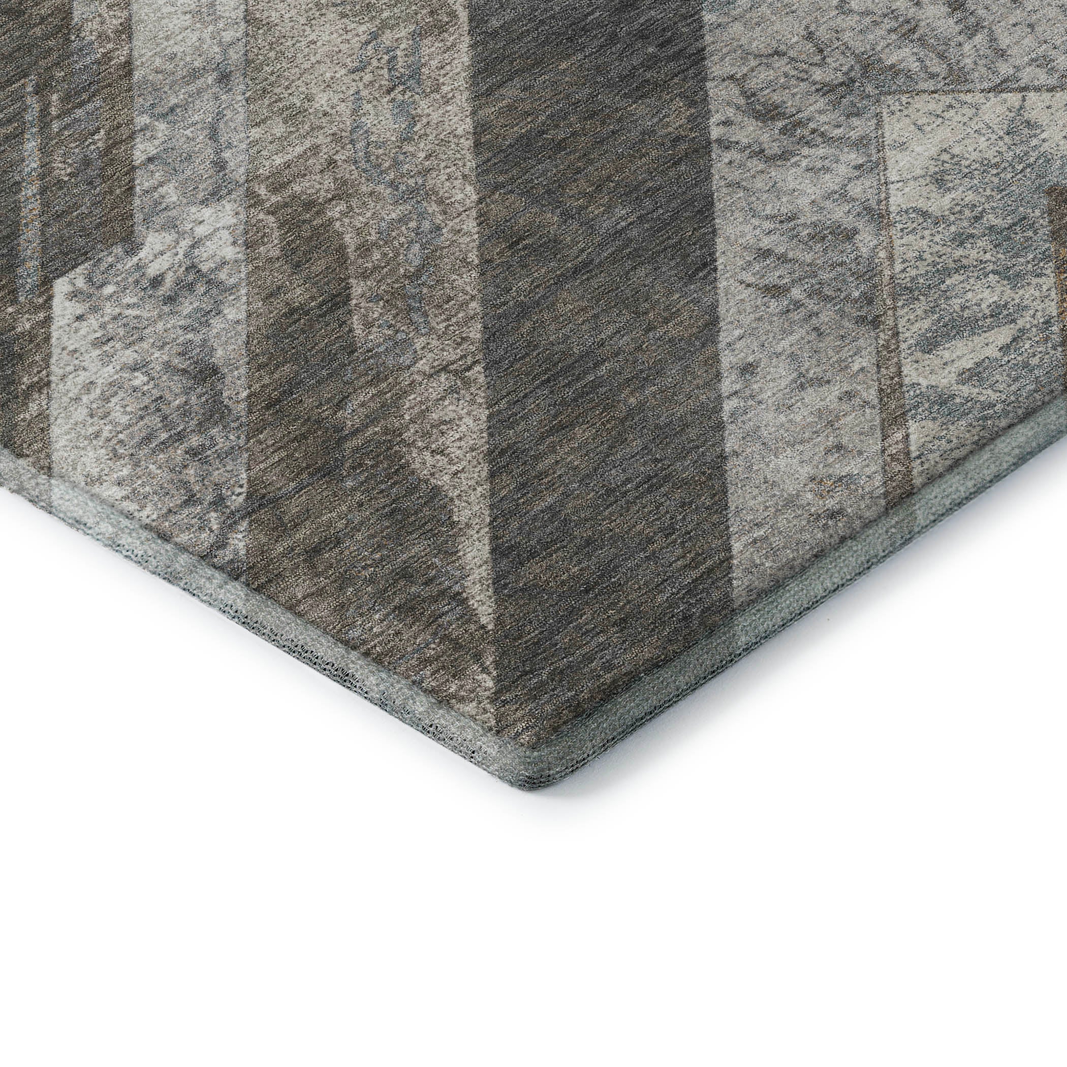 Salzburg Machine Washable Transitional Brown Rug 1'8" x 2'6" #shape_Rectangle
